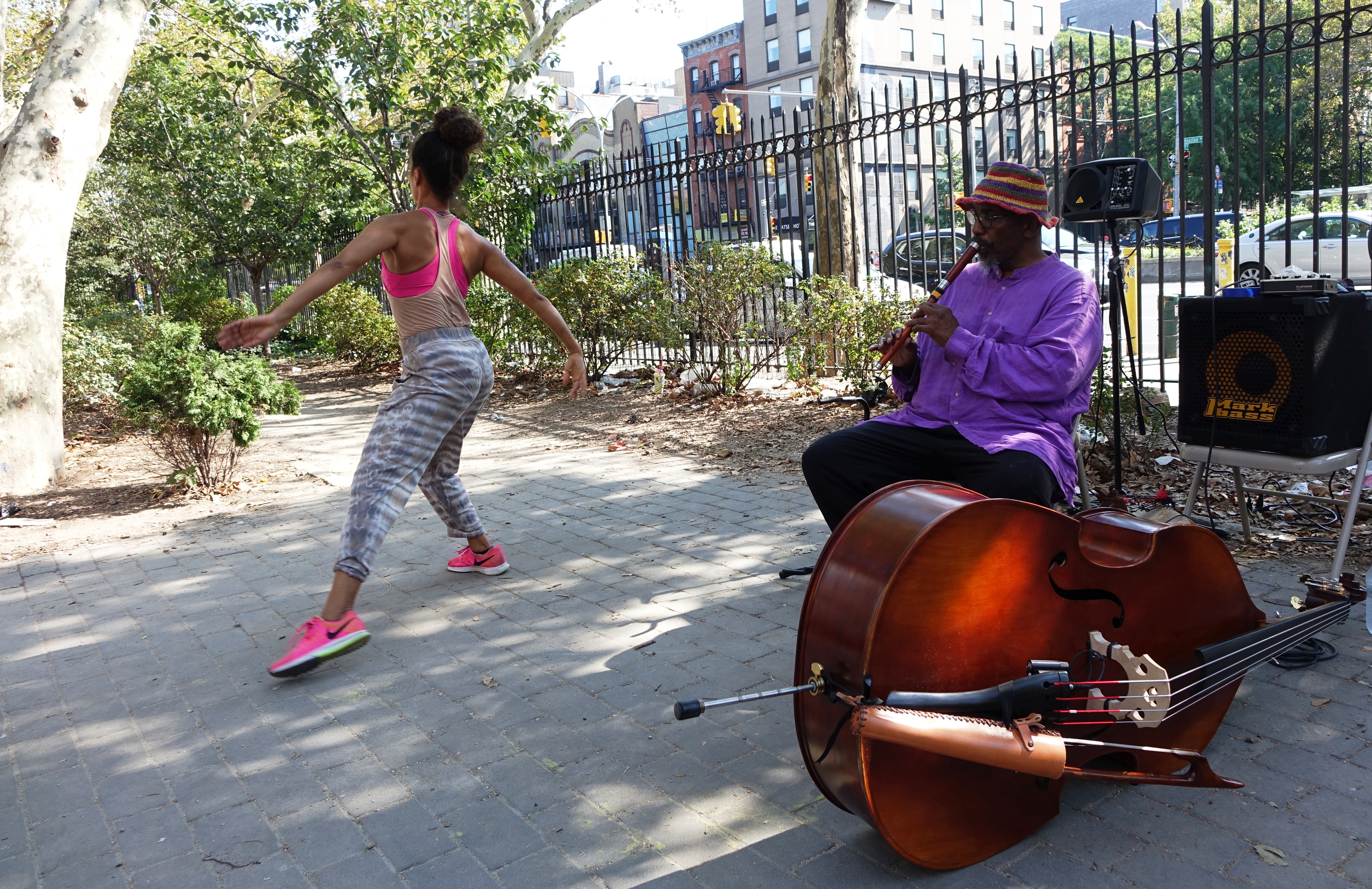 Miriam Parker and William Parker at First Street Green, NYC in September 2017