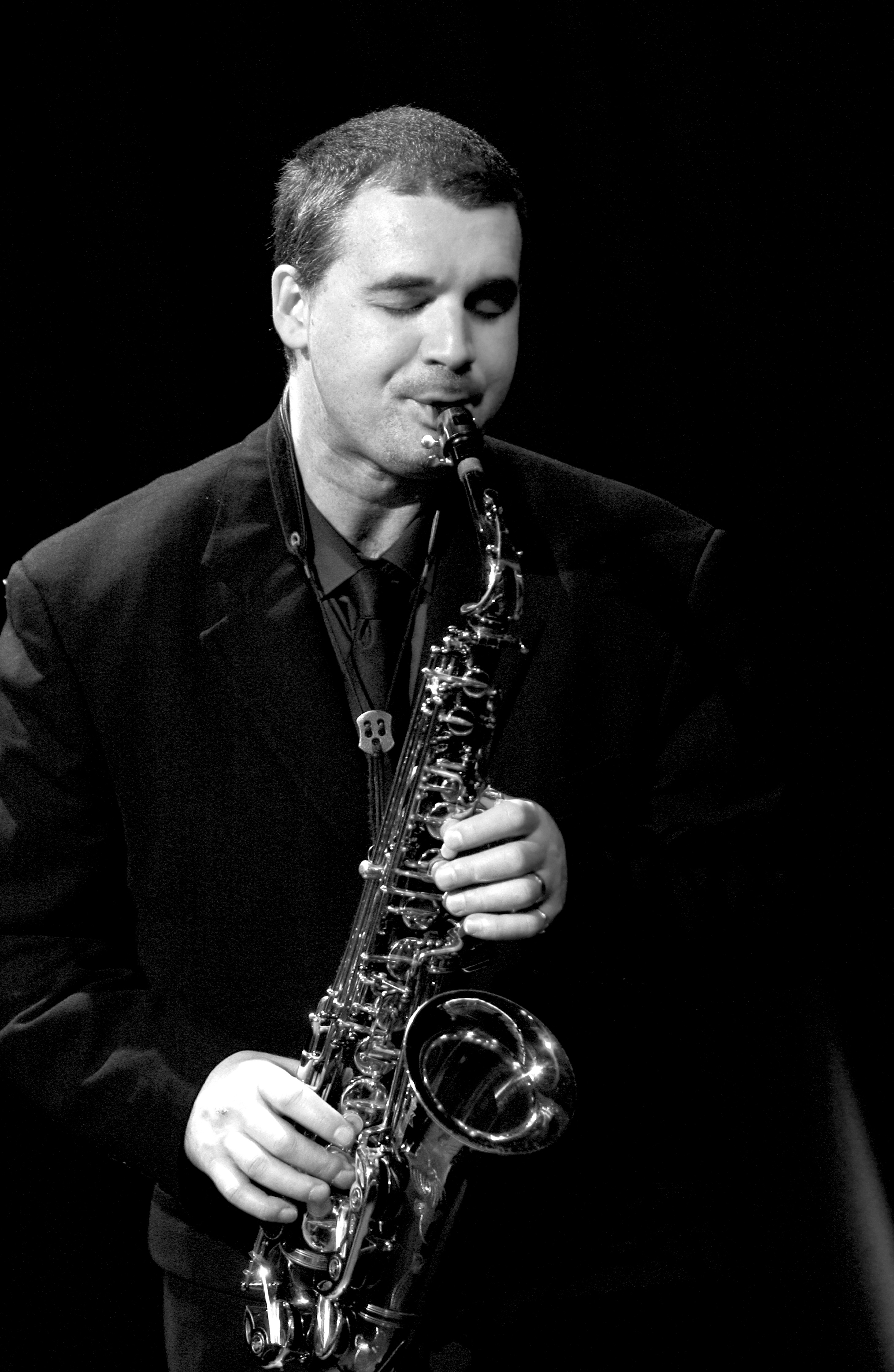 Andy Firth B & W Alto Sax — jazz photo by Andy Firth | All About Jazz