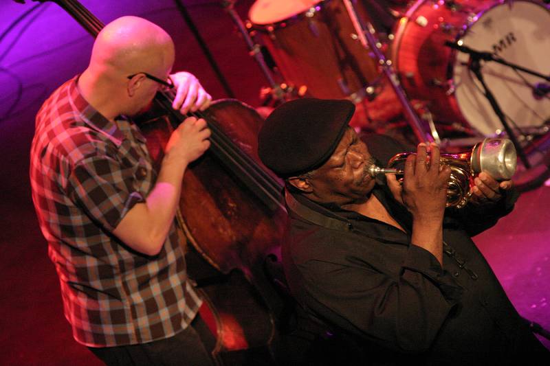 Kent Kessler and Joe MC Phee at the Amr Jazz Festival, Alhambra, Geneva, Switzerland, 2005