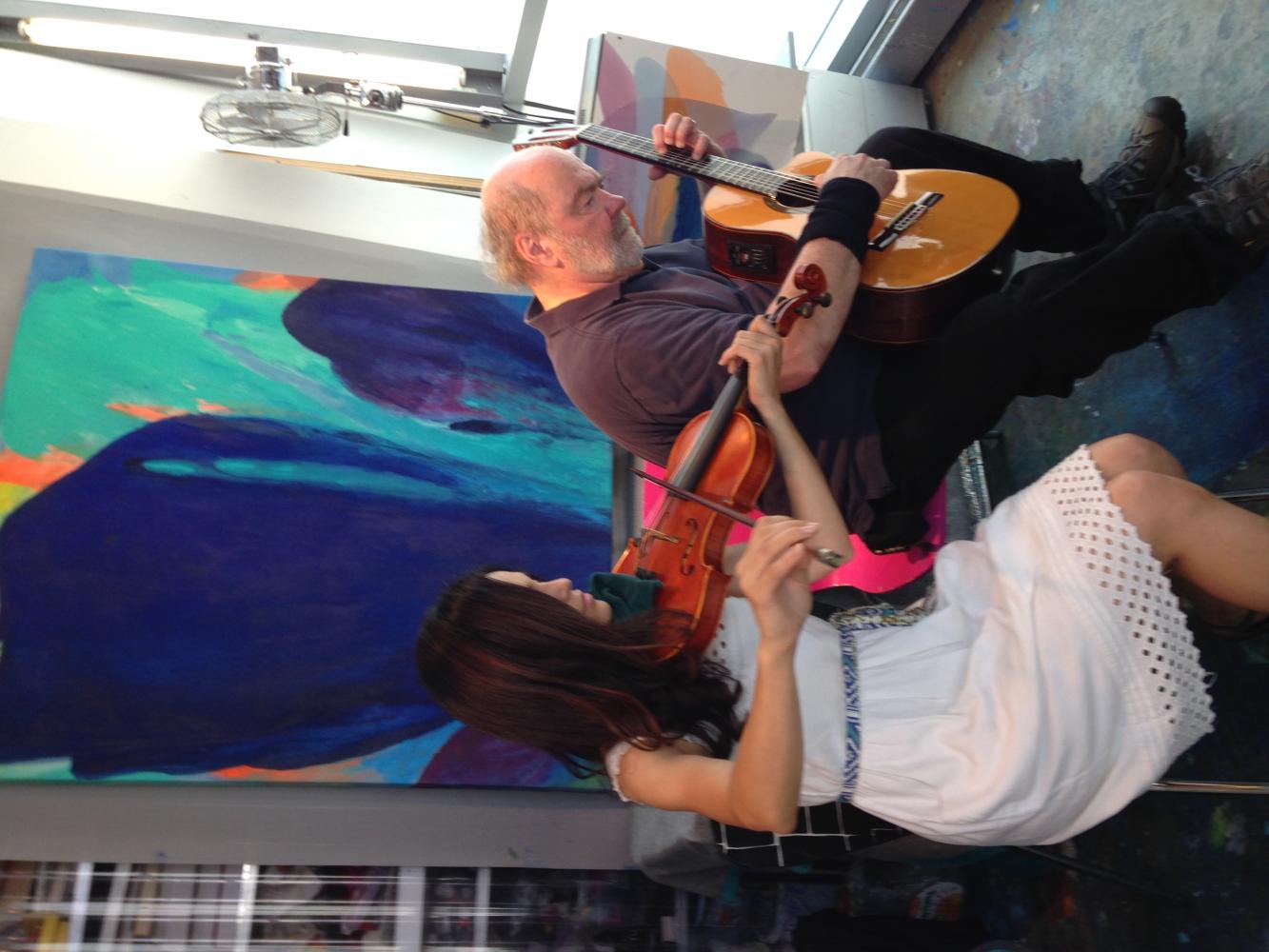 Ted Zook in Barbara Januszkiewicz's Studio