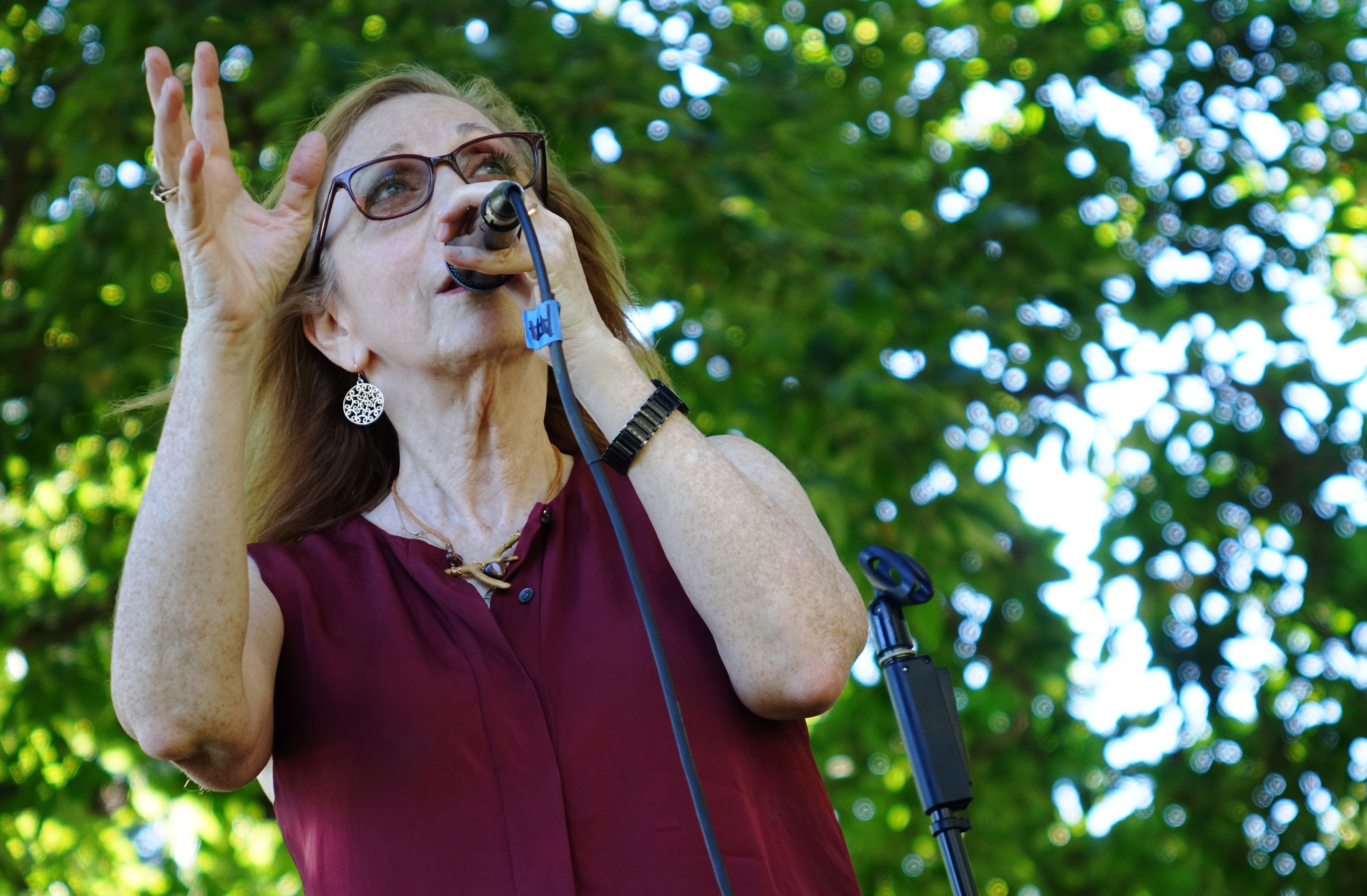 Andrea Wolper in Corlears Hook Park in September 2017