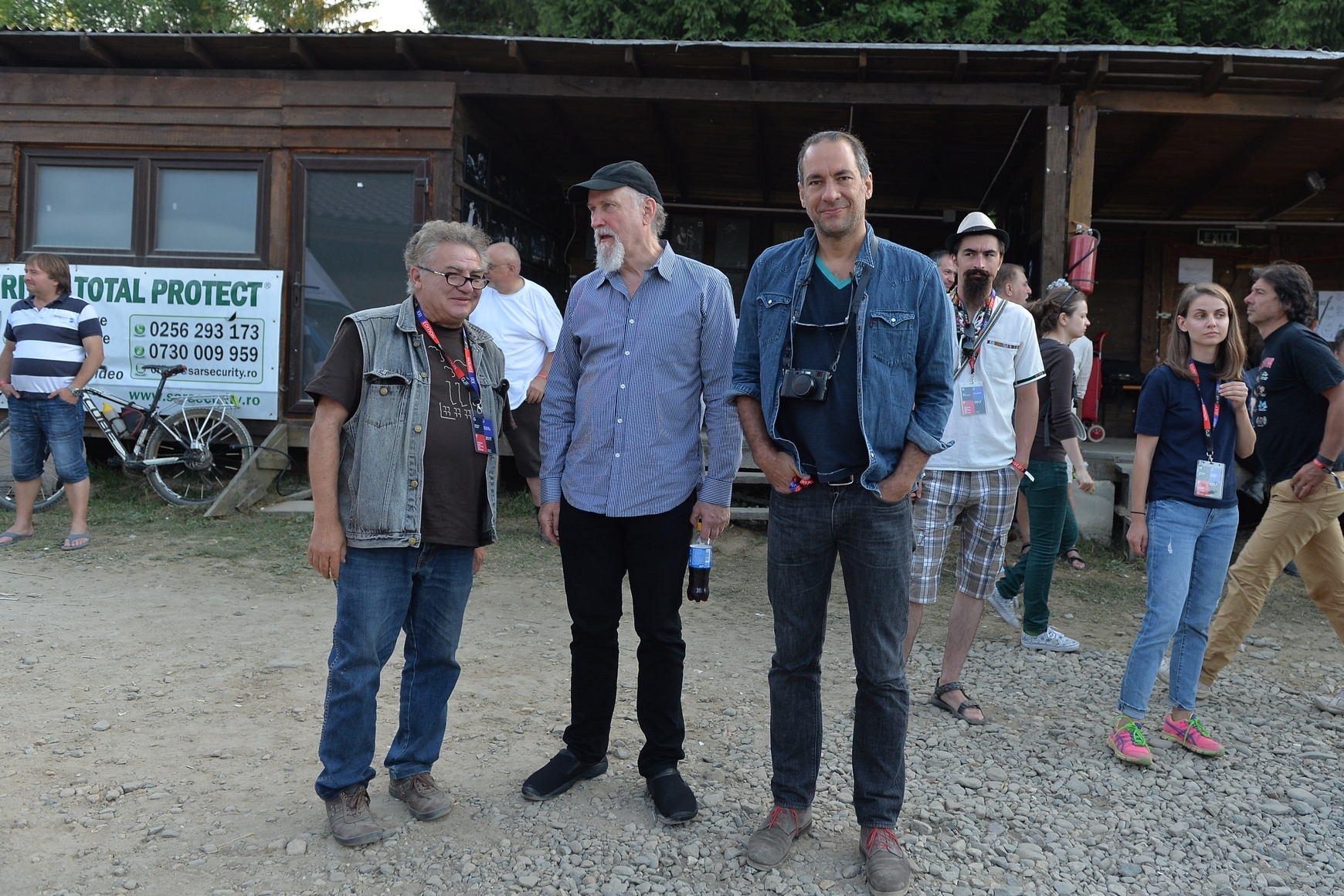 Marius Giura ,John Scofield,Andy Hess in audience at Garana Jazz Festival 2017