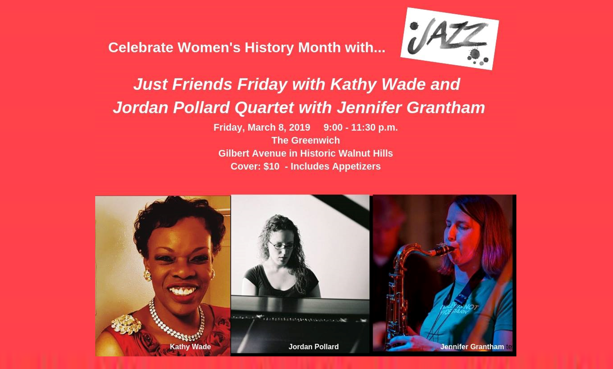 Just Friends Friday With Kathy Wade Feat. Jordan Pollard Quartet