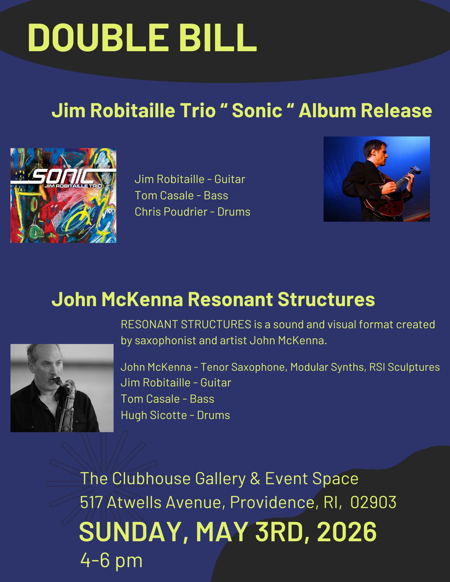 Jim Robitaille Trio Album Release With John Mckenna Resonant Structures Double Bill — jazz photo by Jim Robitaille | All About Jazz