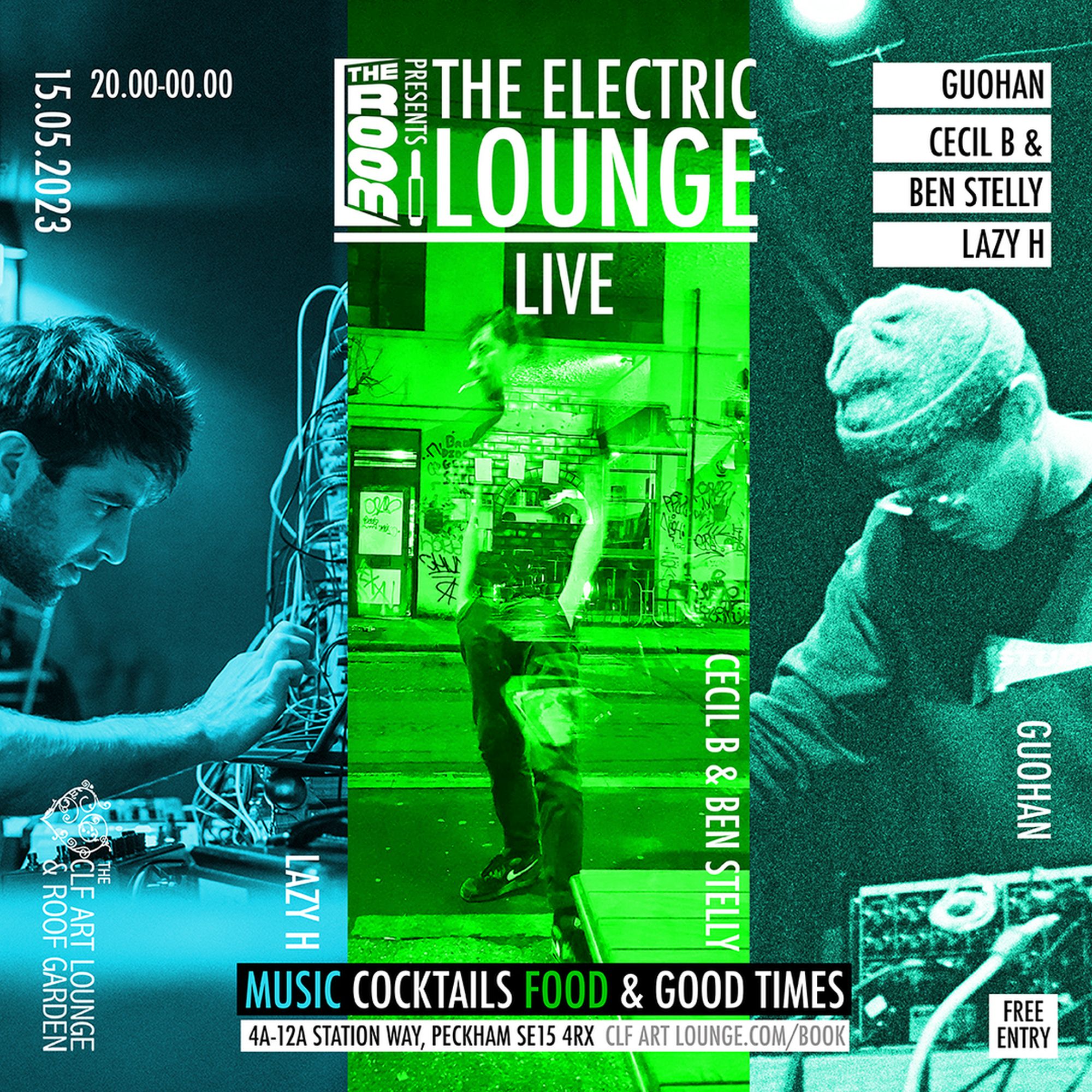 The Room Presents The Electric Lounge With Guohan, Cecil B And Ben Stelly And Lazy H (live)