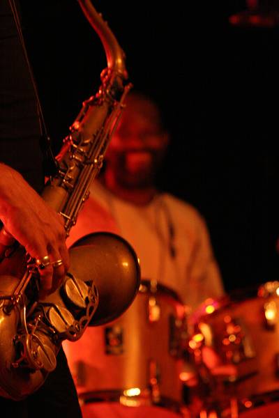 Guillaume Perret's Saxophone and Sangoma Everett with the "Francois Lindemann Sextet" at the Festival Des Cropettes de L'Amr, Ge