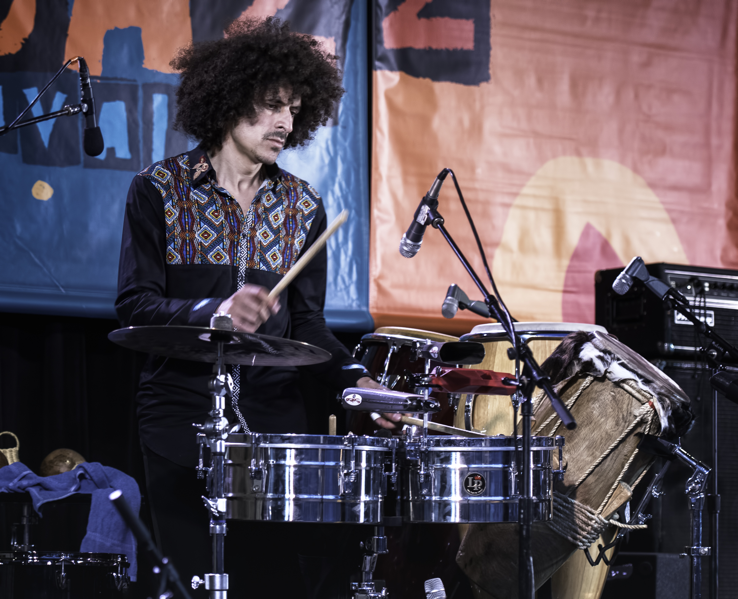 Darwin Paez with Monsieur Perrine at the Monterey Jazz Festival