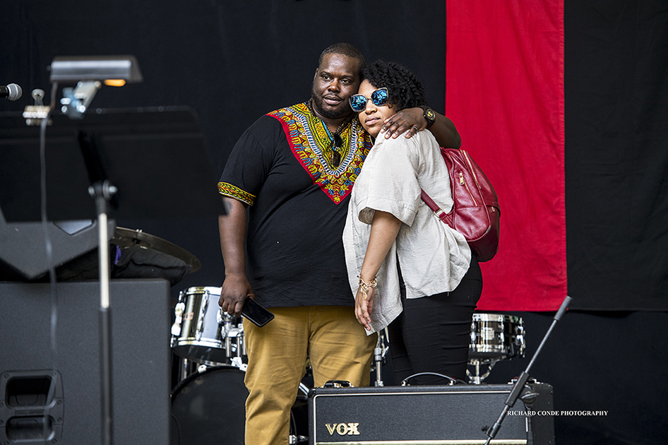 Jonathan Blake and Charenee at the 2017 Charlie Parker Jazz Festival