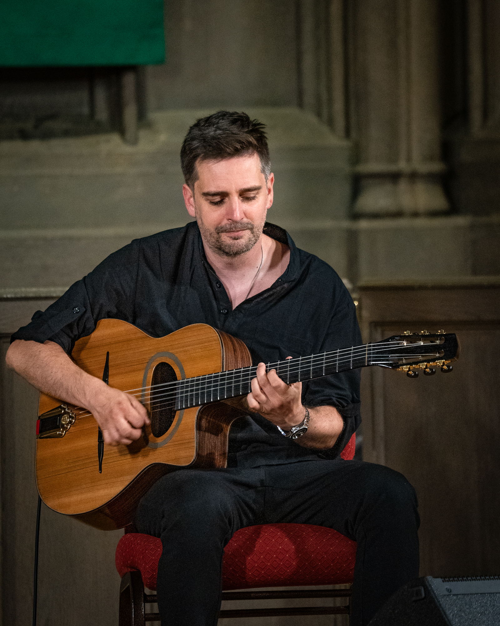 Joscho Stephen Trio at Chicago Temple — jazz photo by Sandra Kozintseva | All About Jazz