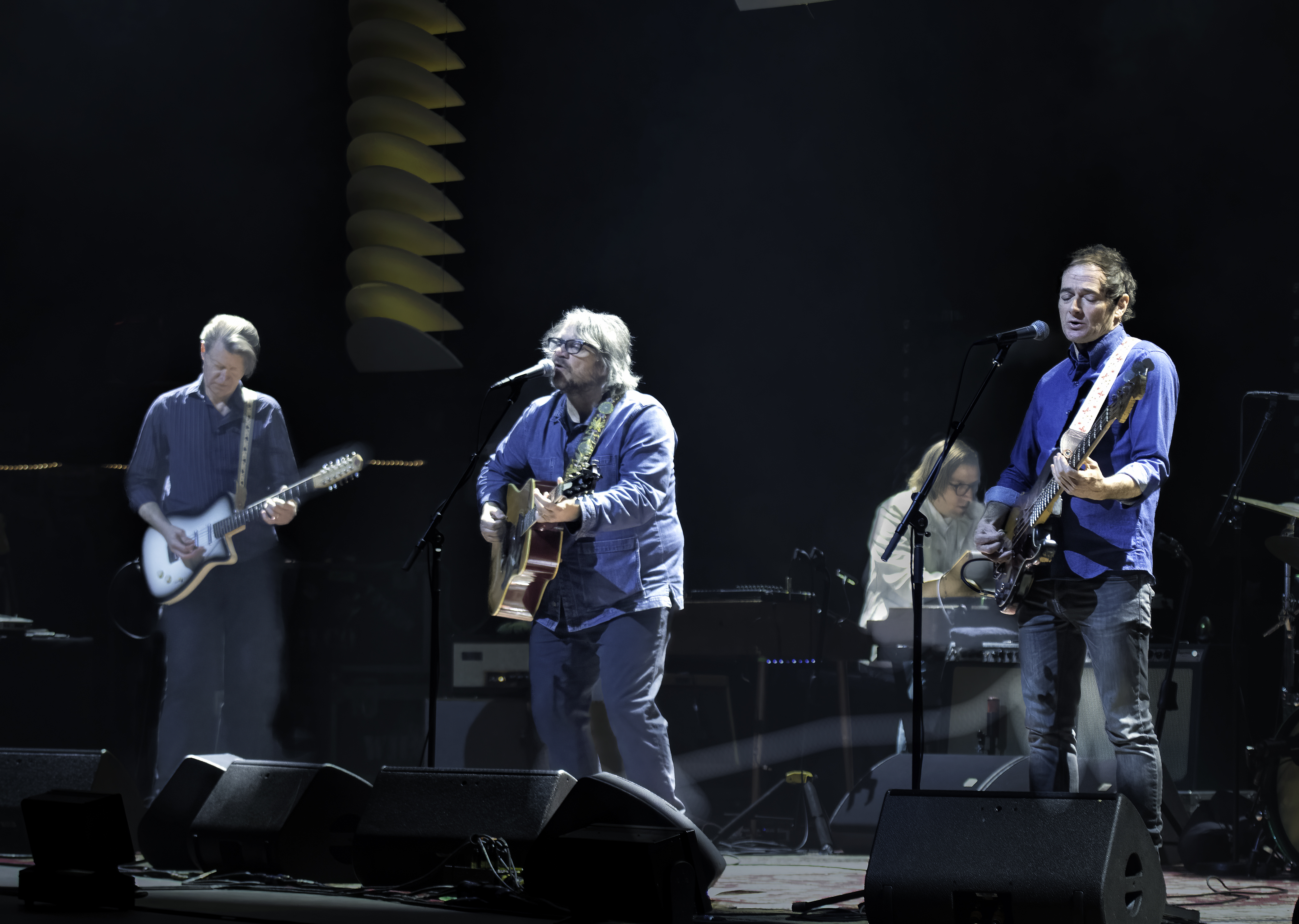 Nels Cline, Jeff Tweedy, Glenn Kotche, and John Stirrat with Wilco at the United Palace Theatre in NYC