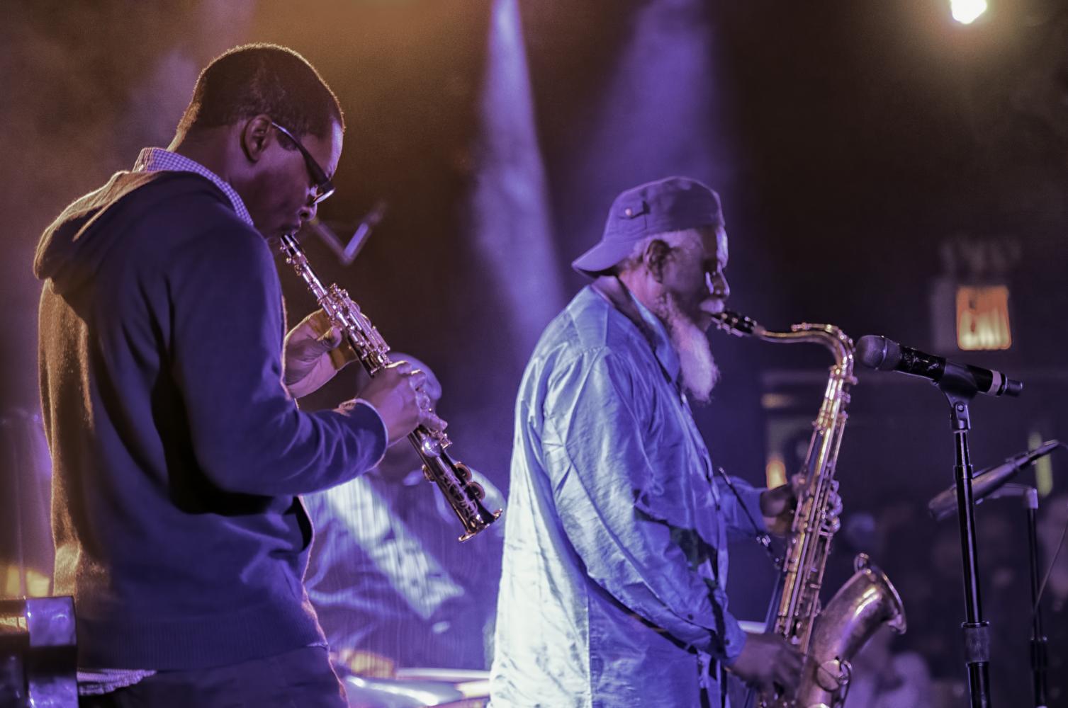 Ravi Coltrane and Pharoah Sanders at The NYC Winter Jazzfest 2017