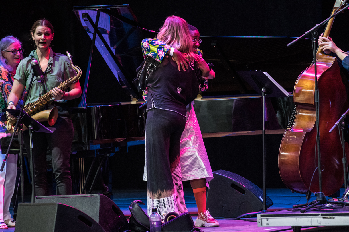 Cecile McLorin Salvant and Ingrid Jensen at the 2021 Freihofer's Saratoga Jazz Festival