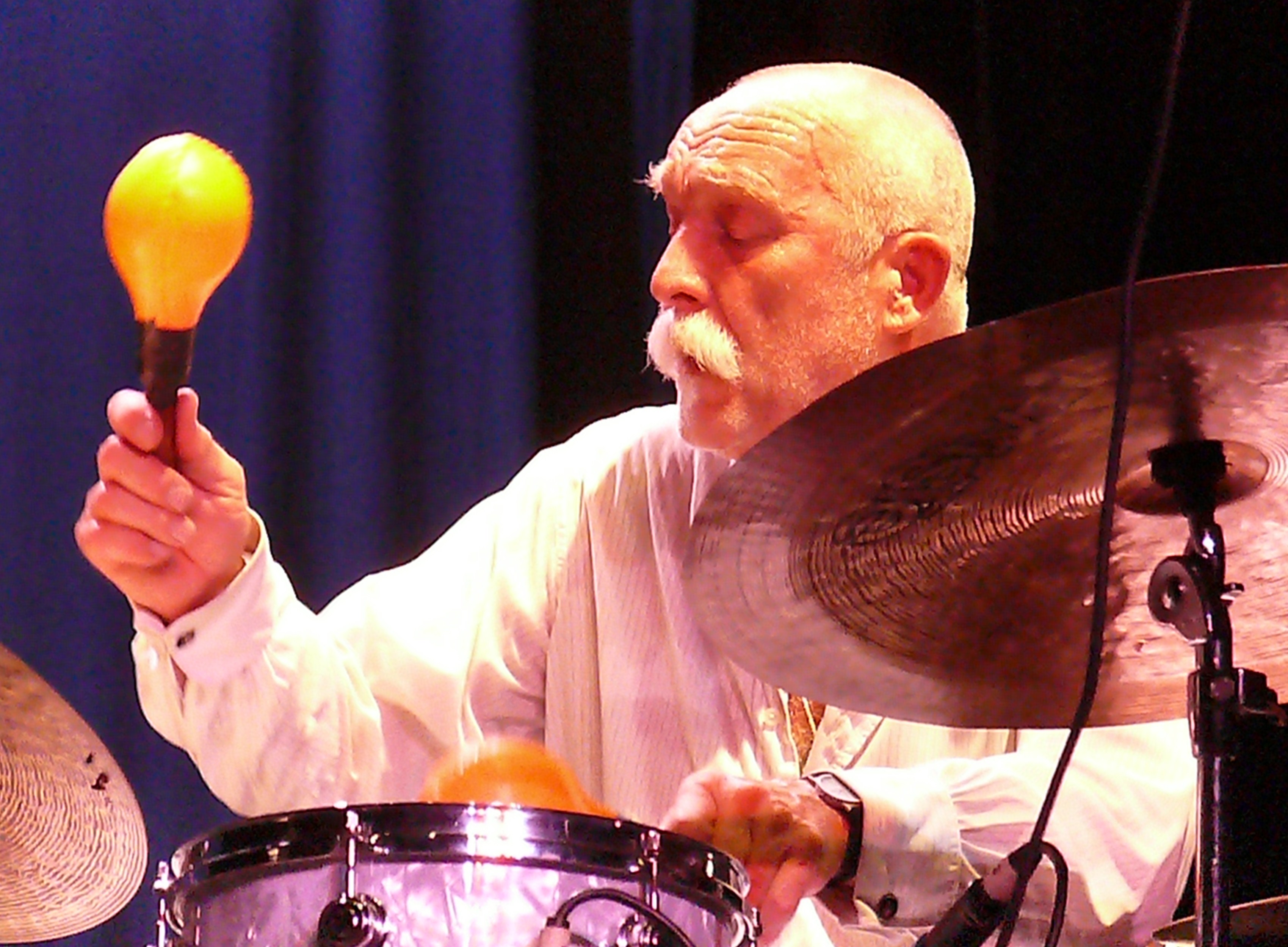 Wadada Leo Smith and Gunter "Baby" Sommer at the 2010 Vision Festival in New York