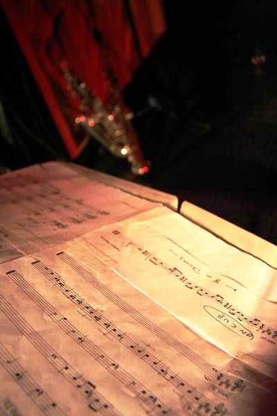 Sheet Music at "Stefano Saccon 4tet - Stratic" at the Caves Du Bon-Sejour, Versoix, Geneva, Switzerland, March 2006