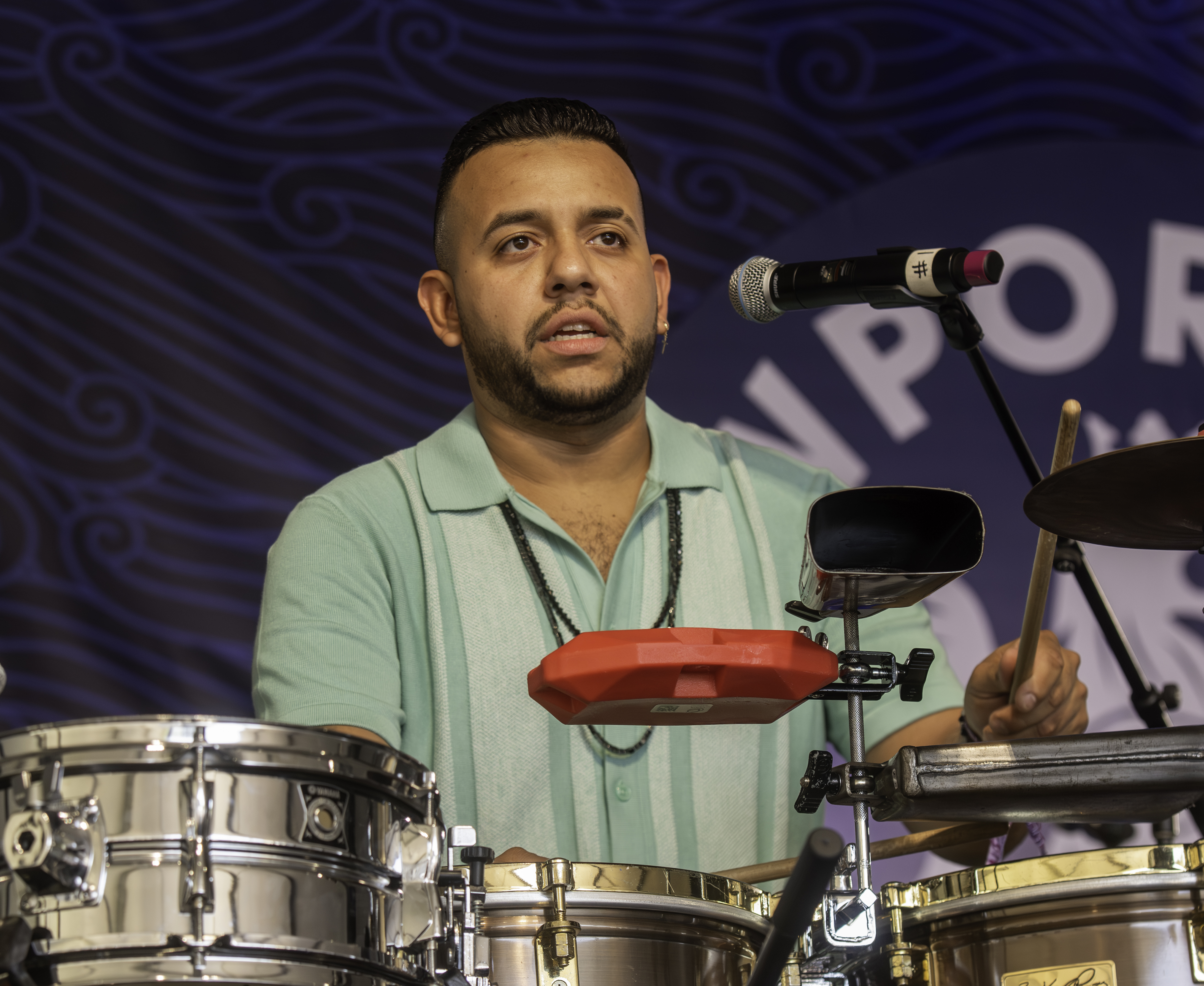 Jhair Sala with Pedrito Martinez at The Newport Jazz Festival 2023