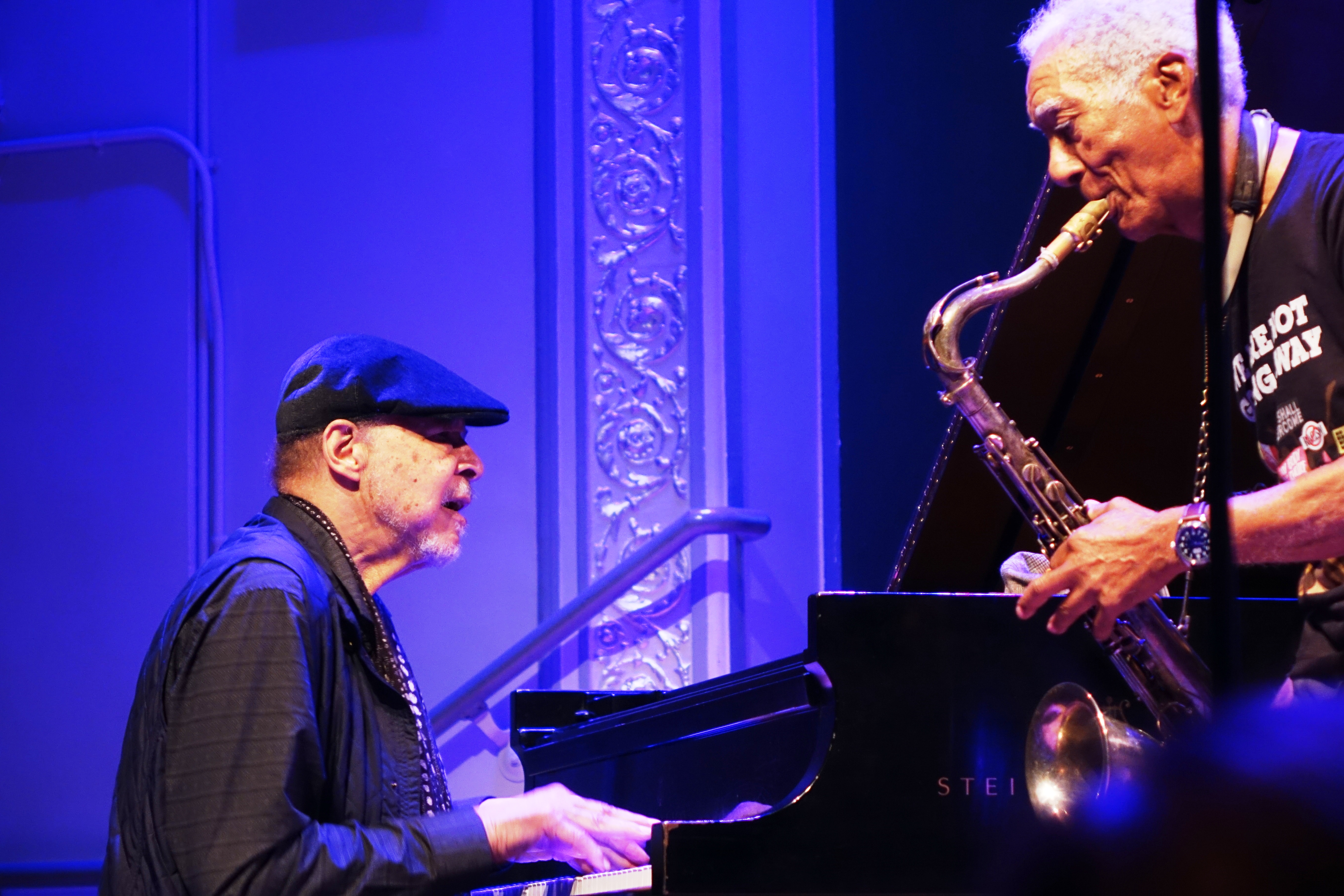 Dave Burrell and Kidd Jordan at Roulette, Brooklyn in May 2018