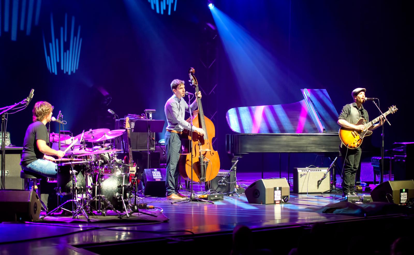 Jean-françois Gingras, Mathieu Rancourt And Sylvain St-onge With The 5 For Trio At The Montreal International Jazz Festival 2016