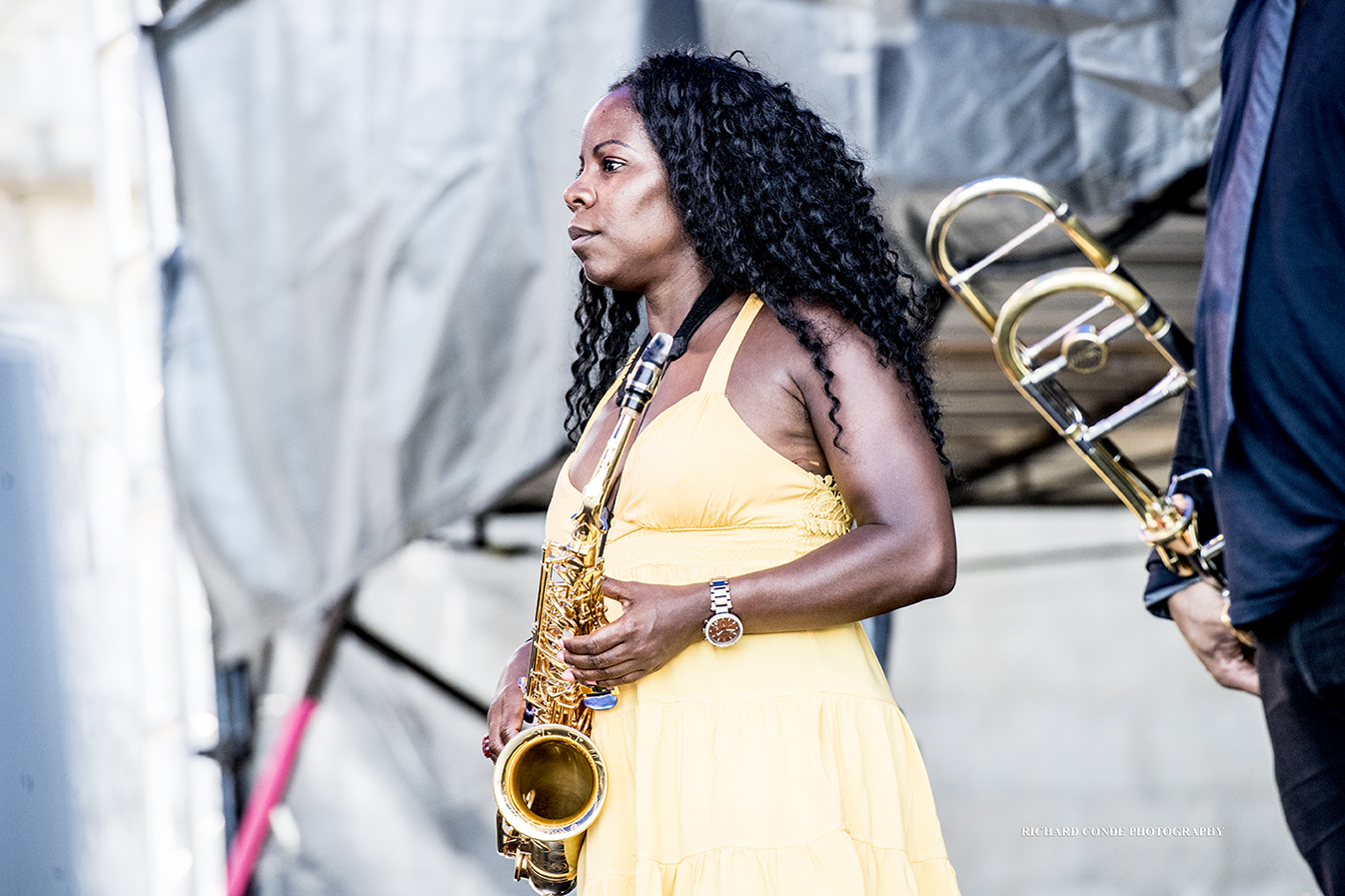 Tia Fuller at the 2017 Newport Jazz Festival