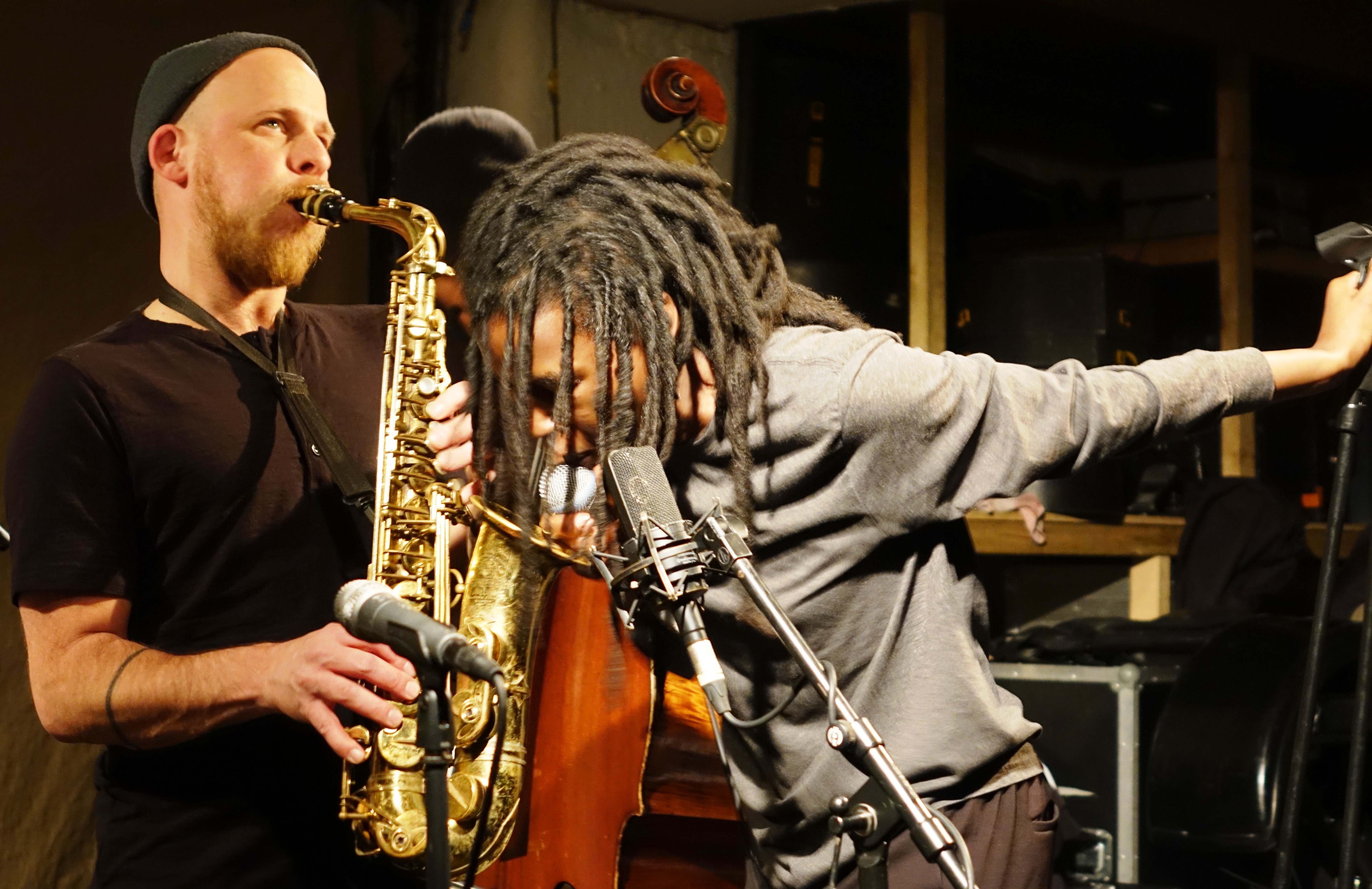 Keir Neuringer and Camae Ayewa at Cafe Oto, London in April 2018