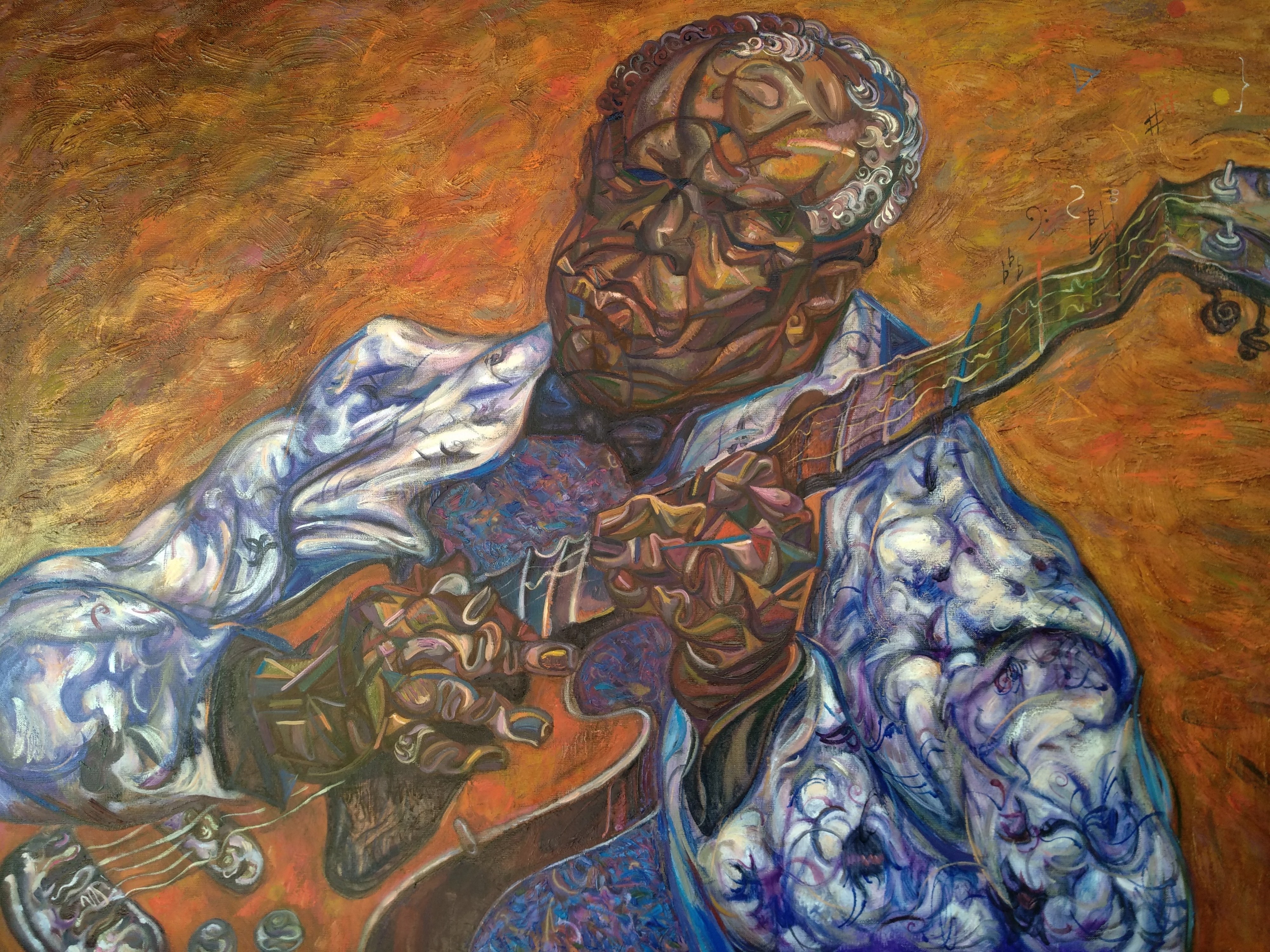 B.B.KING oil on canvas, artist ROMAN NOGIN