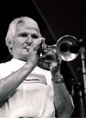Conte Condoli 1083006 Brecon Jazz Festival, Brecon, Wales, UK. Aug. 2000 Images of Jazz