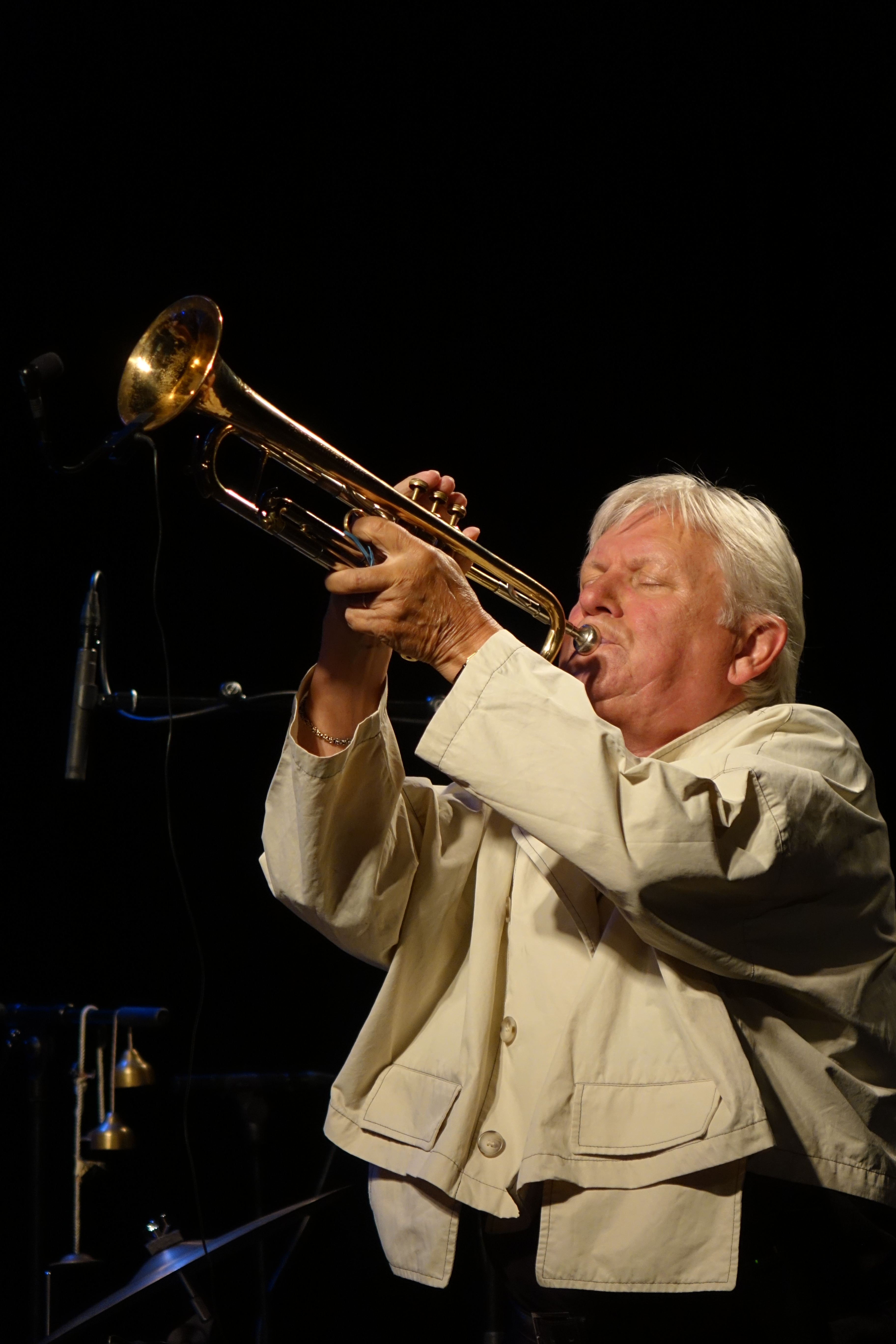 Palle Mikkelborg at Nasjonal Jazzscene Victoria, Oslo in August 2018