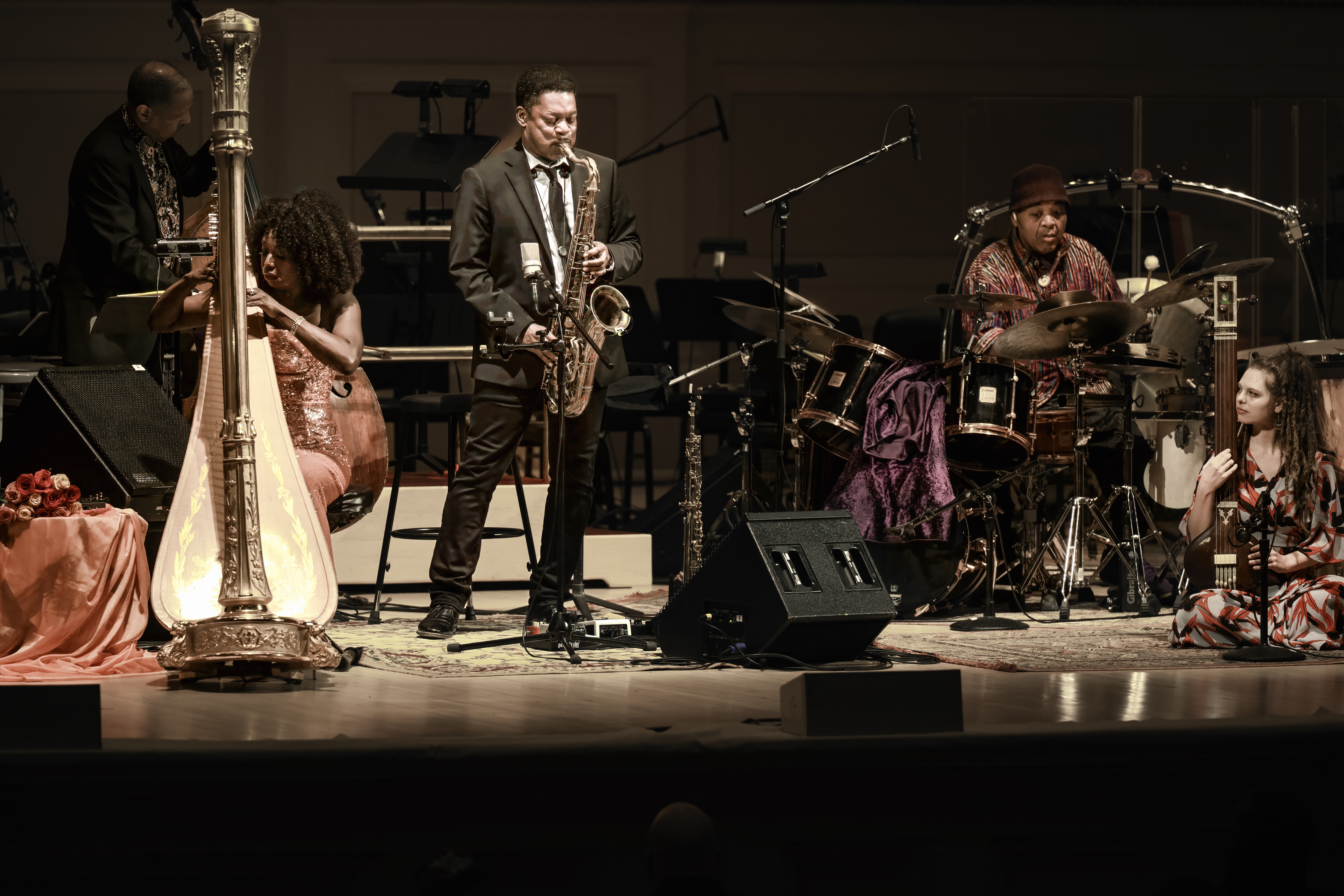 Brandee Younger, Robert Hurst, Ravi Coltrane, Jeff "tain" Watts, And Sivan Arbel With Cosmic Music: The Celestial Songs Of Alice Coltrane