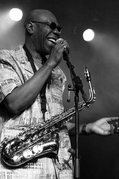 Manu Dibango at the Swiss World Music Festival, Vernier, Geneva, Switzerland,2005