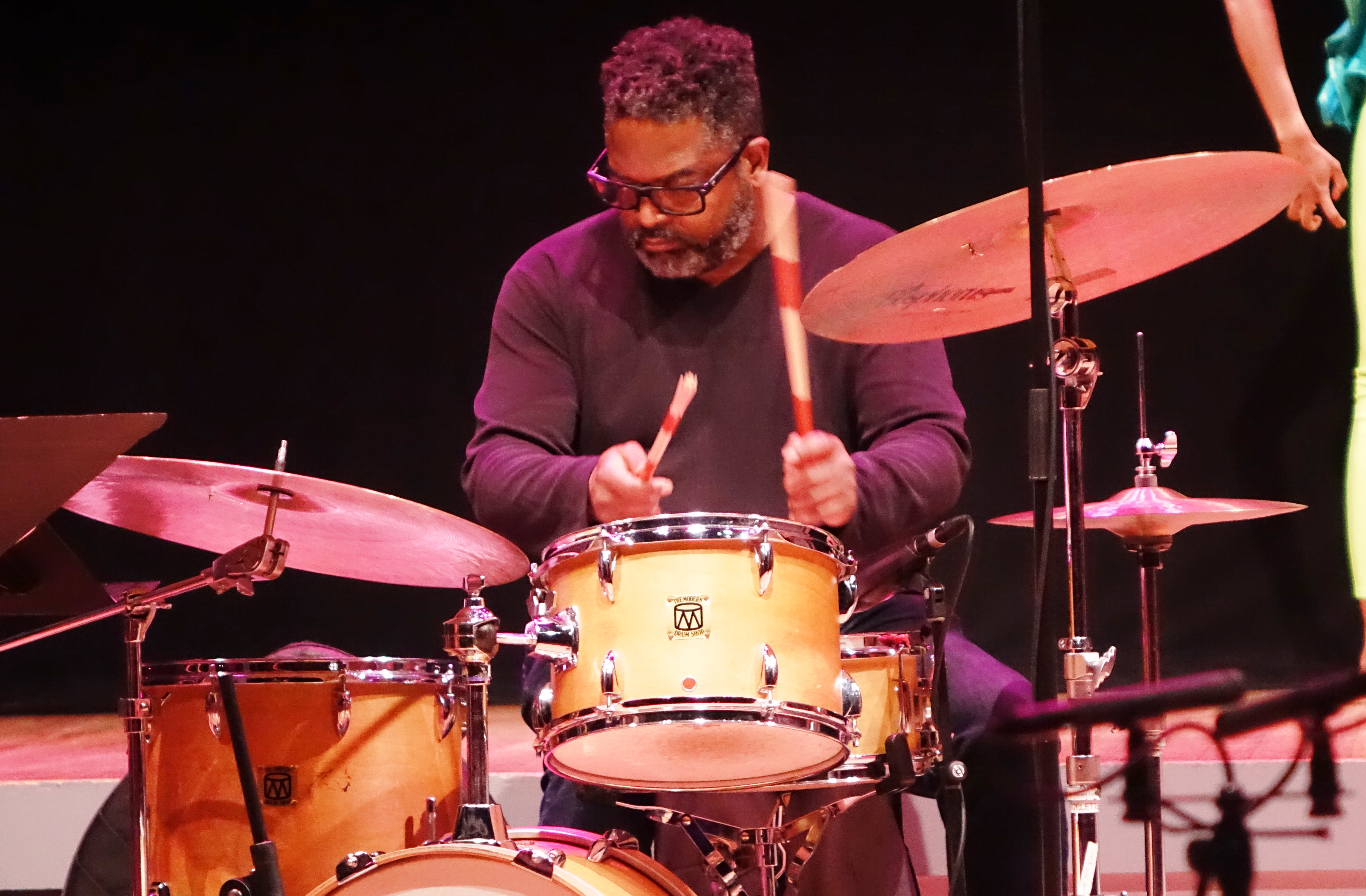 Gerald Cleaver at the Vision Festival in Roulette, Brooklyn in June 2019