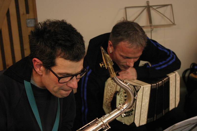 Eduardo Kohan and Alain Ray During Libertango's Rehearsals, Geneva, Switzerland,2005