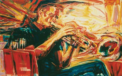 Chet Baker: H.100 X B.160 CM. / Acrylic Paint / Painted November 2001