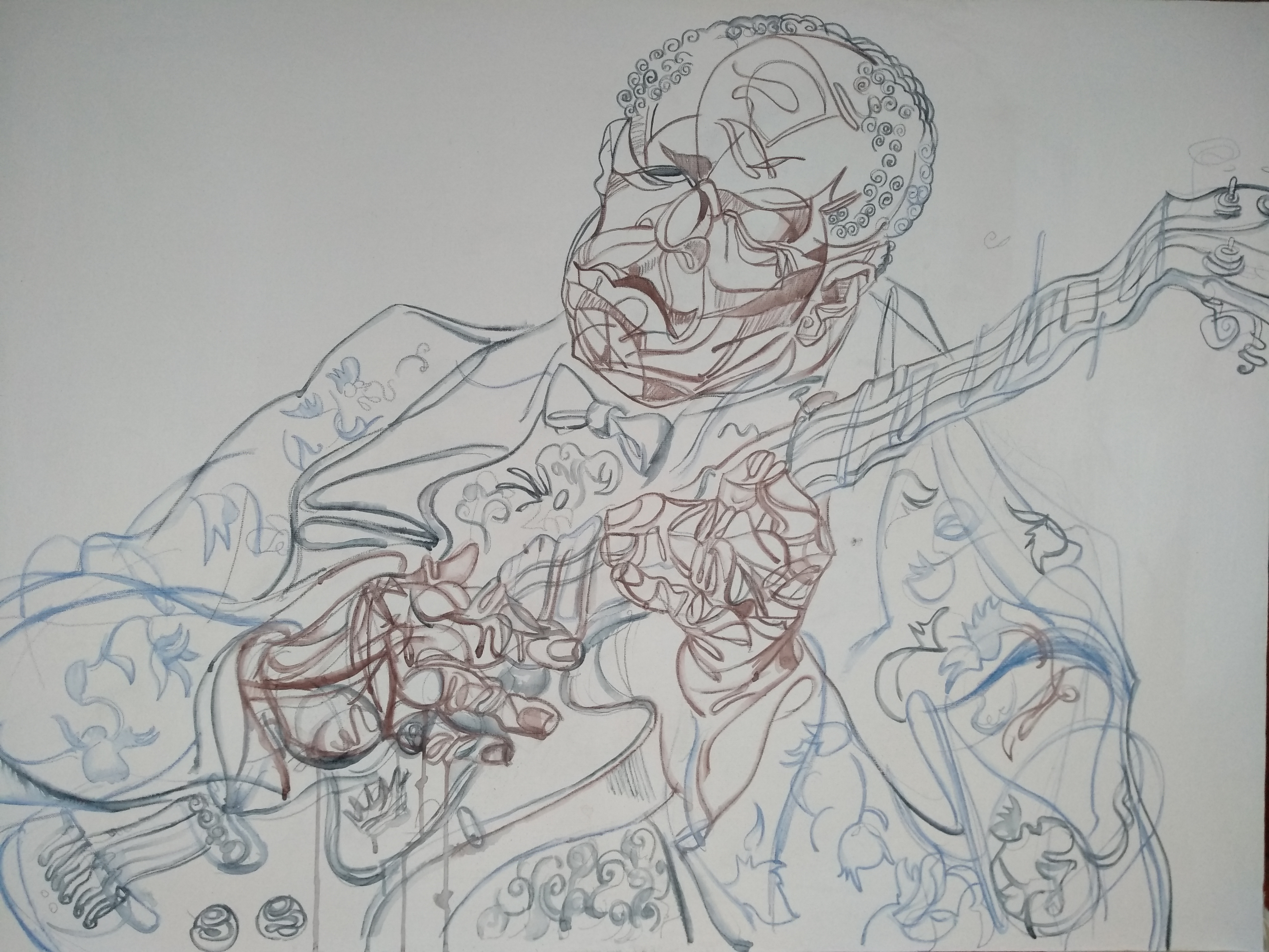 B.B. KING (preparatory drawing)