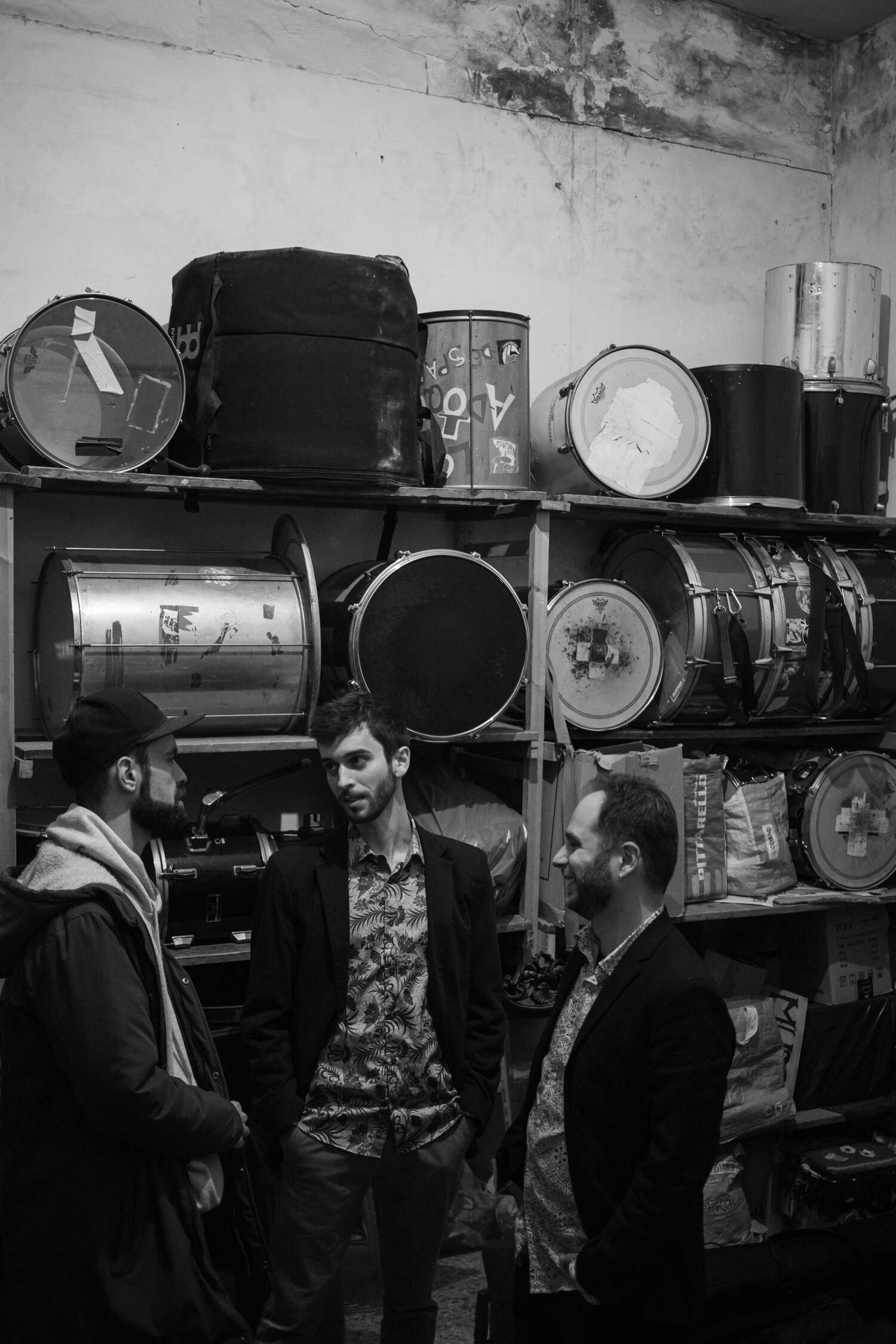 No Trio for Cats - backstage - bw - portrait