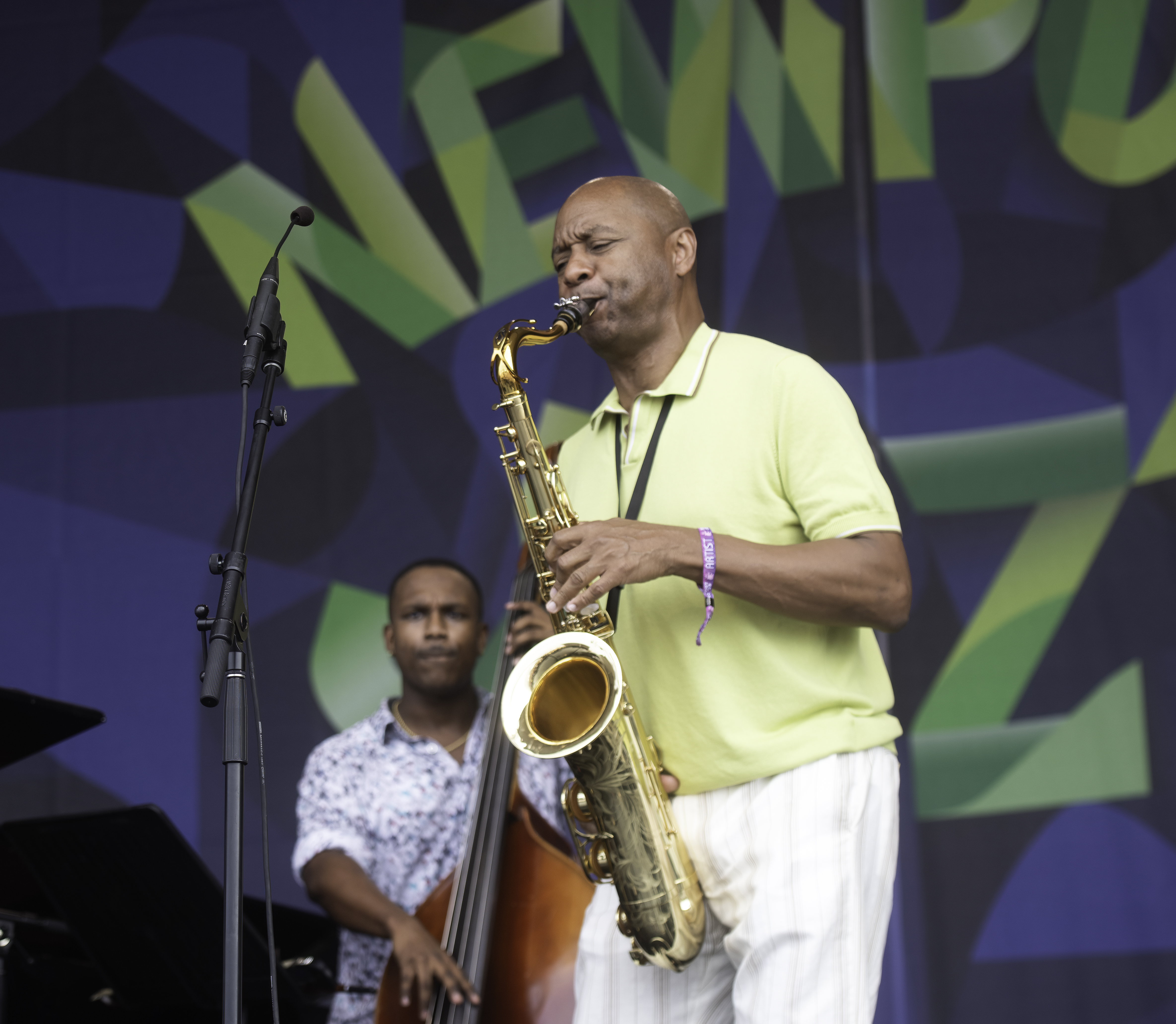 Branford Marsalis and William Ledbetter with Branford Marsalis Quartet at the Newport Jazz Festival 2023