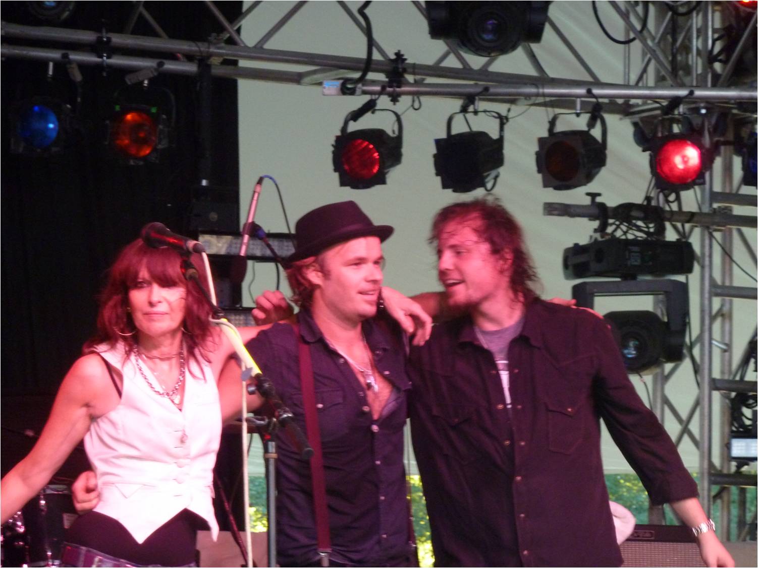 JP, Chrissie and the Fairground Boys on the Bingo Stage on 10-31-10 -- Pic 11