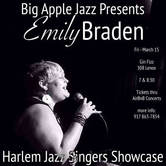 Emily Braden Returns To The Harlem Jazz Singers Showcase