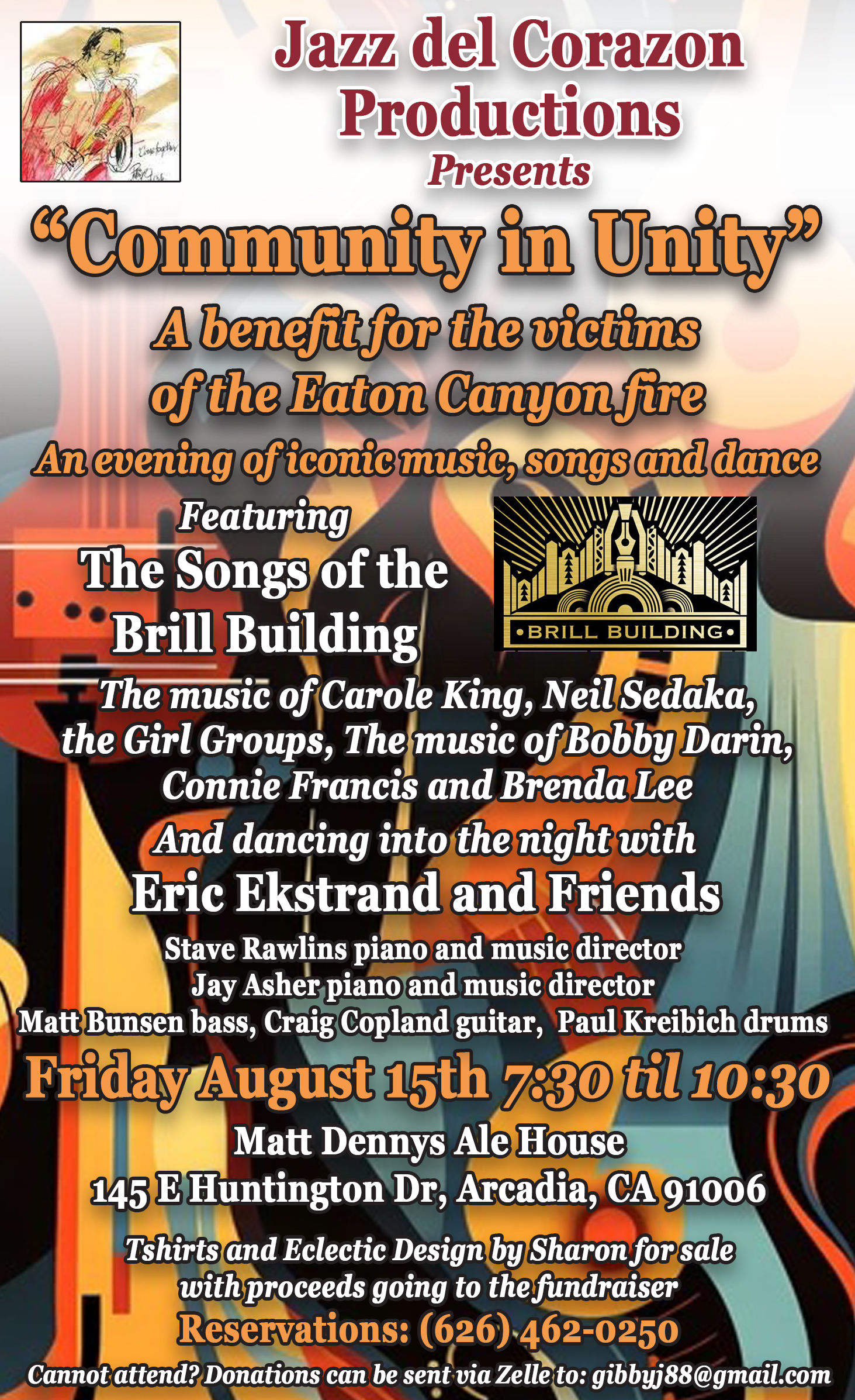 Jazz Del Corazon "community In Unity" A Benefit For The Eaton Canyon Fire Victims