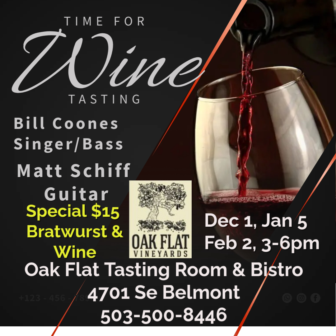 Swing & Standards Duo Oak Flat Vineyards Tasting Room