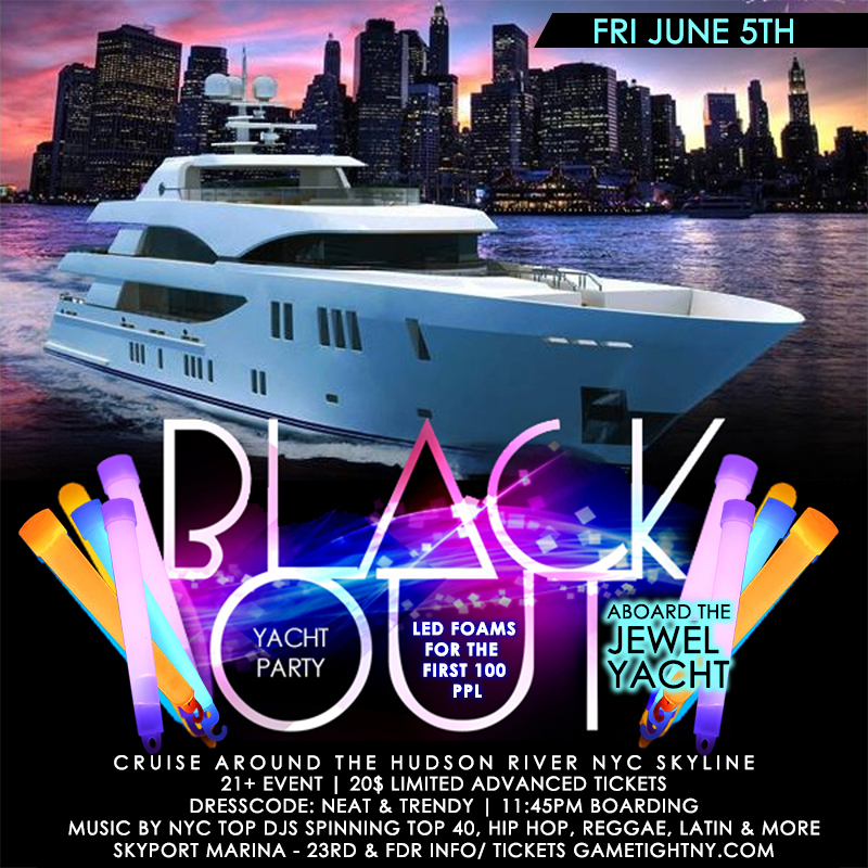 Nyc Booze Cruise Glowsticks Yacht Party At Skyport Marina