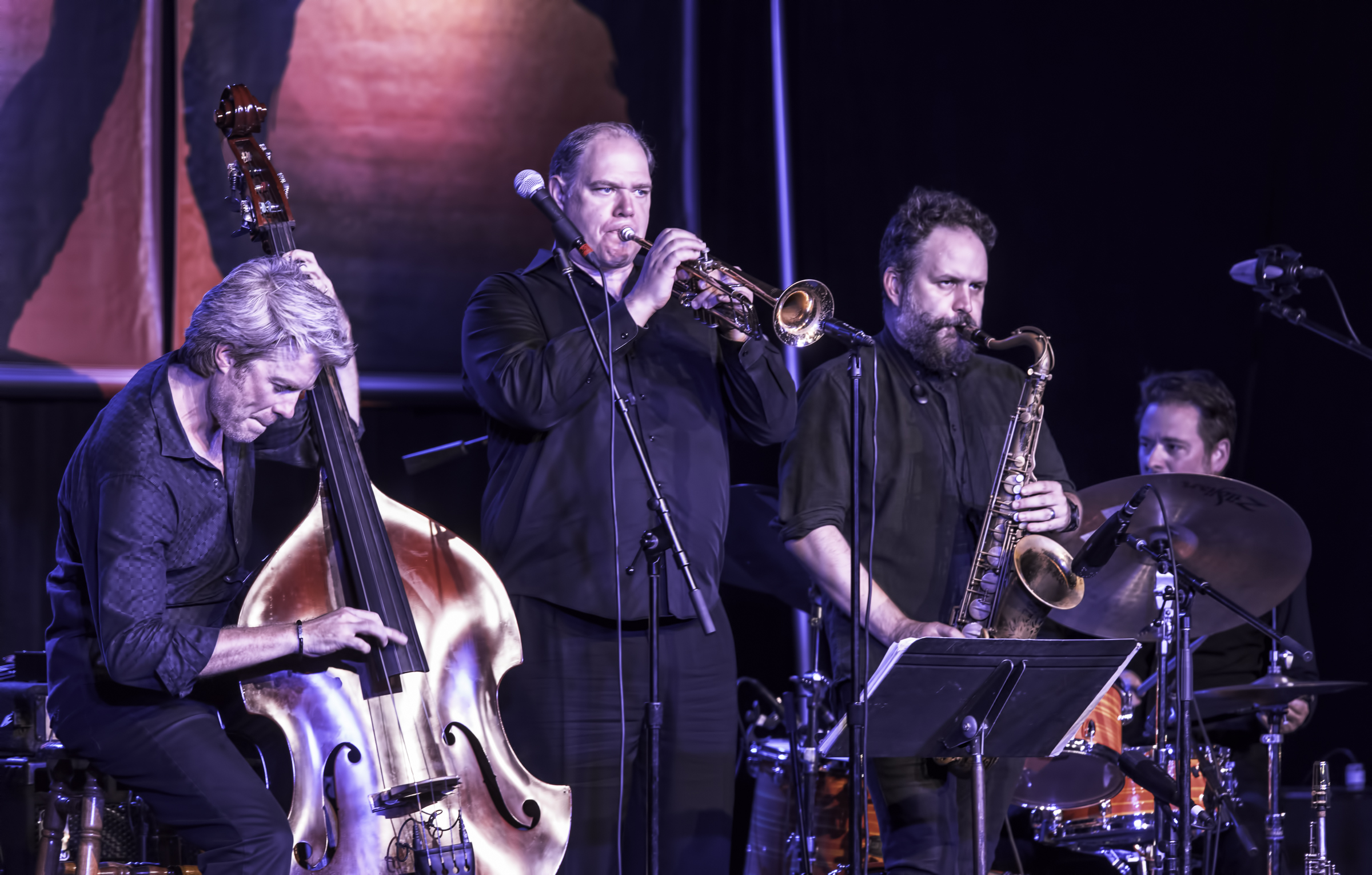 Kyle Eastwood, Alex Norris, Jason Rigby and Joe Strasser with the Kyle Eastwood Band at the Monterey Jazz Festival