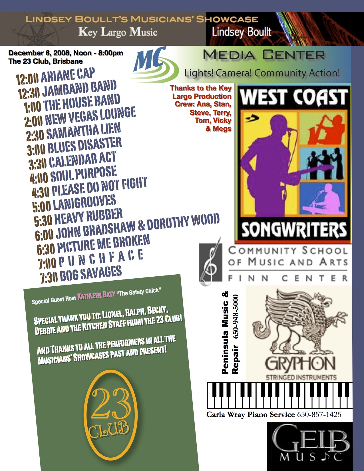 75th Musician Showcase Flyer | 8 hours Nonstop — jazz photo by Lindsey Boullt | All About Jazz