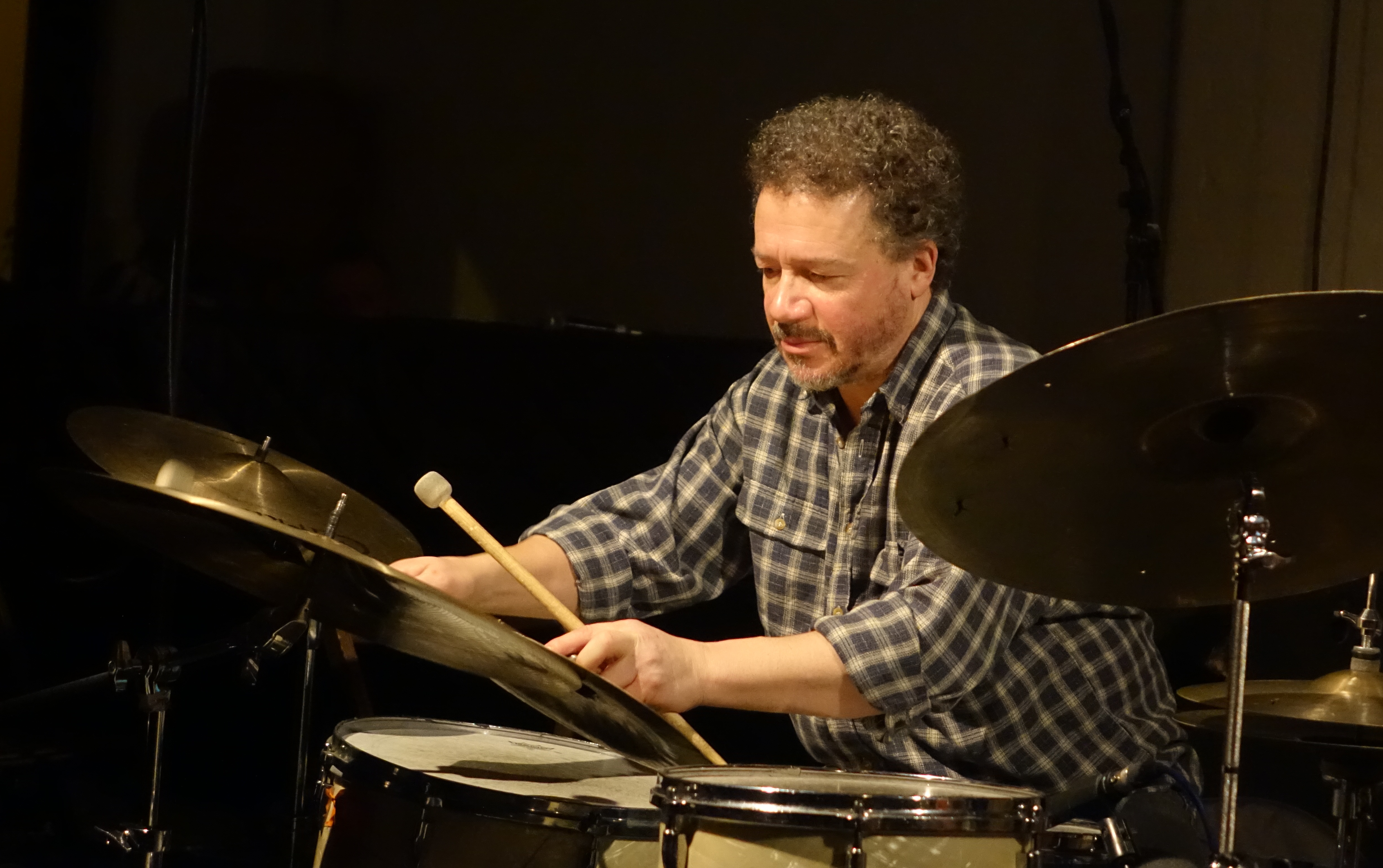 Mark Sanders at Cafe Oto, London in February 2019