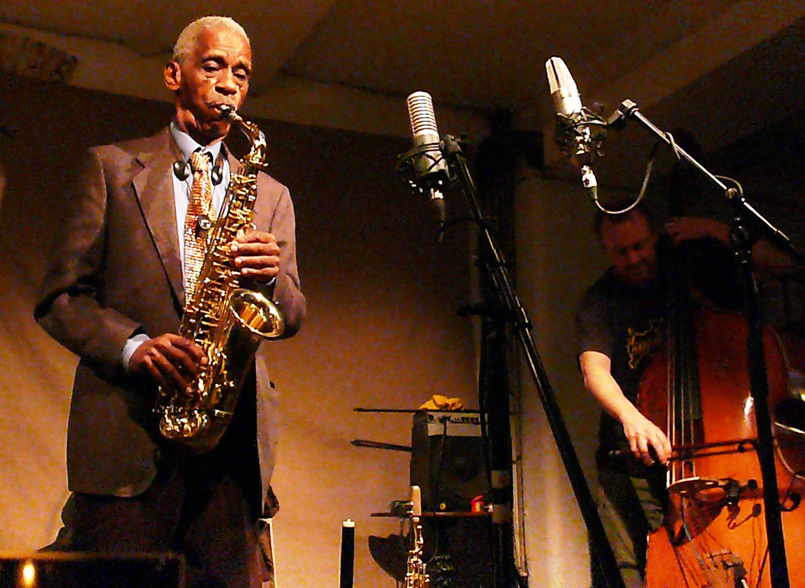 Roscoe Mitchell and John Edwards at Cafe Oto, London in March 2012