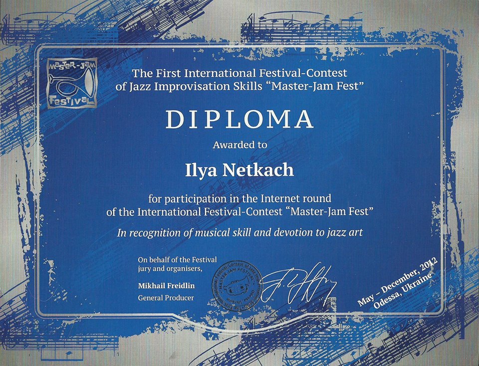 "Master-Jam Fest" Diploma