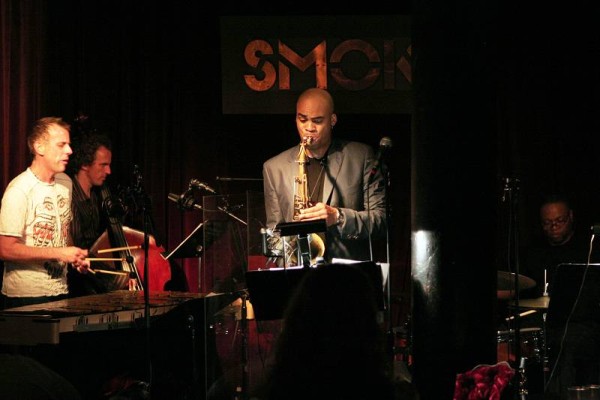 Joe Locke, Hans Glawishnig, Wayne Escoffery and Lewis Nash with "Wayne Escoffery Quartet" at the Smoke, Manhattan, New-York, USA