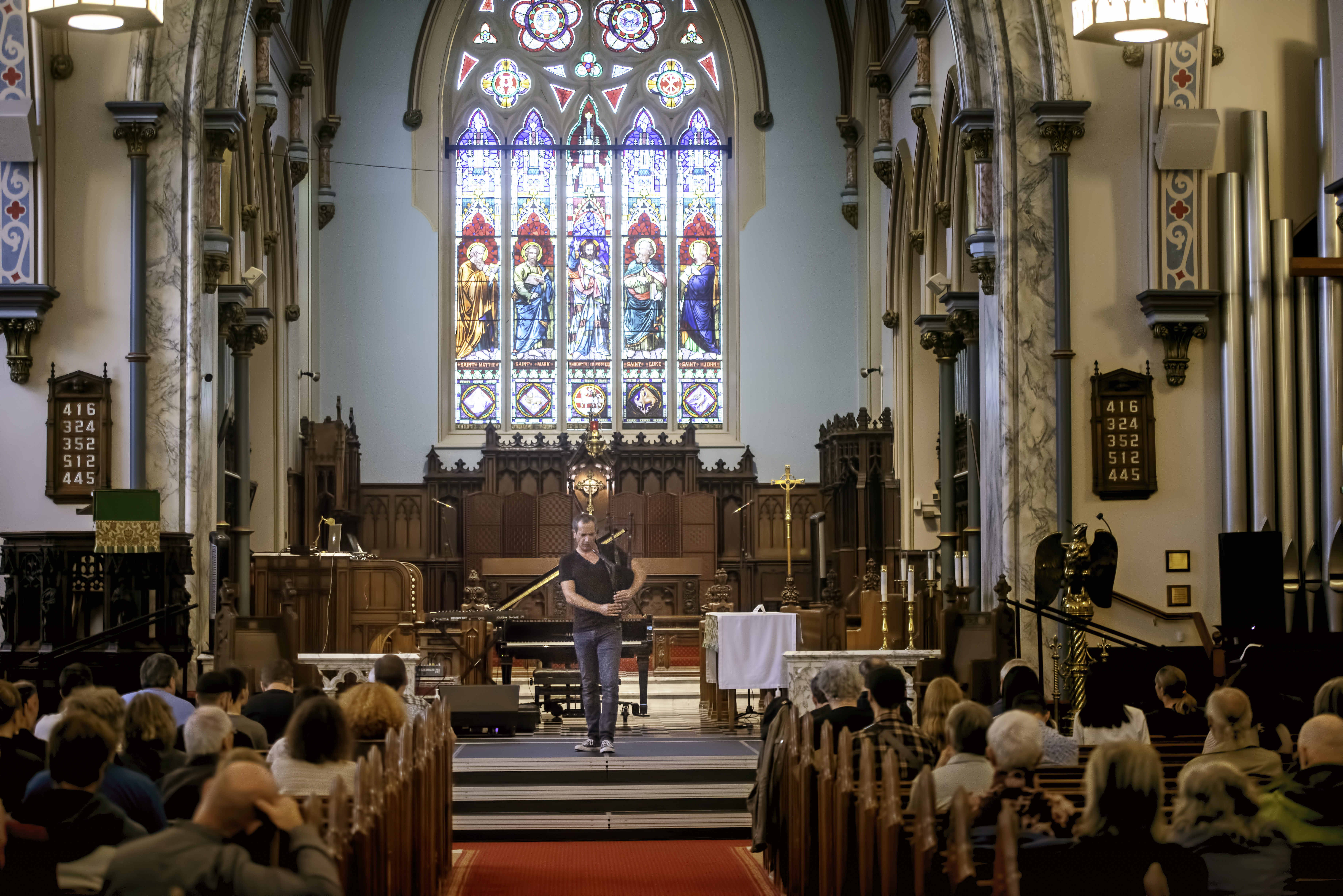 Erwan Keravec at St. Georges Church at the Guelph Jazz Festival 2019