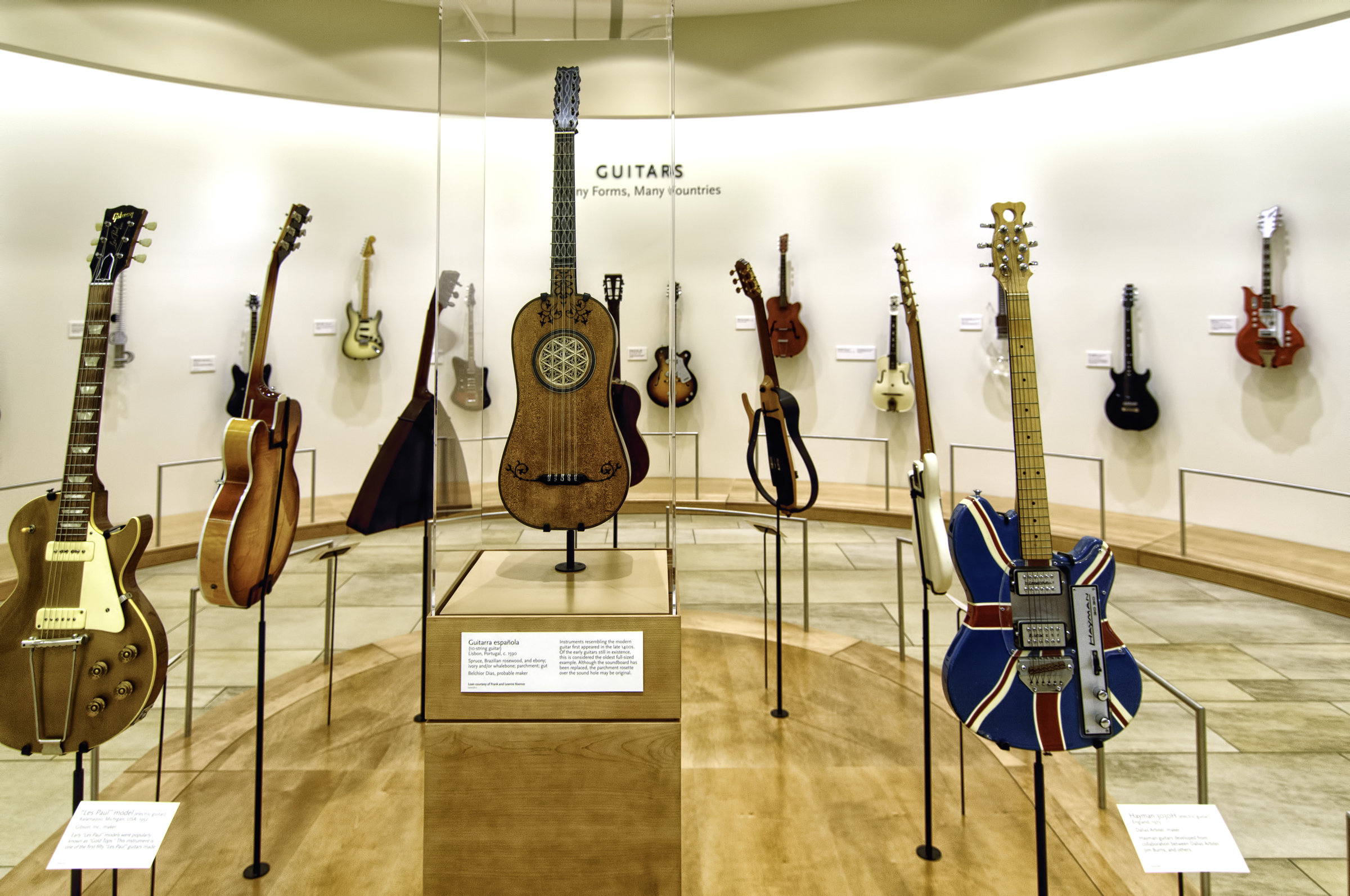 Guitar Exhibit On Display At The Musical Instrument Museum (mim) In Phoenix