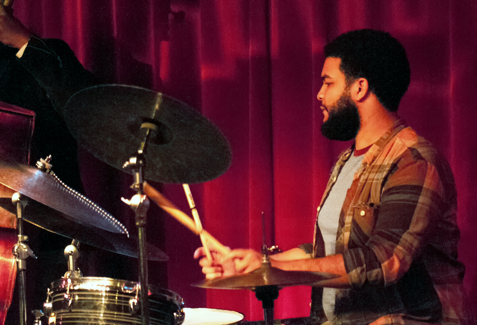 Kush Abadey with the Ravi Coltrane Quartet at Birdland Jazz Club in Nyc