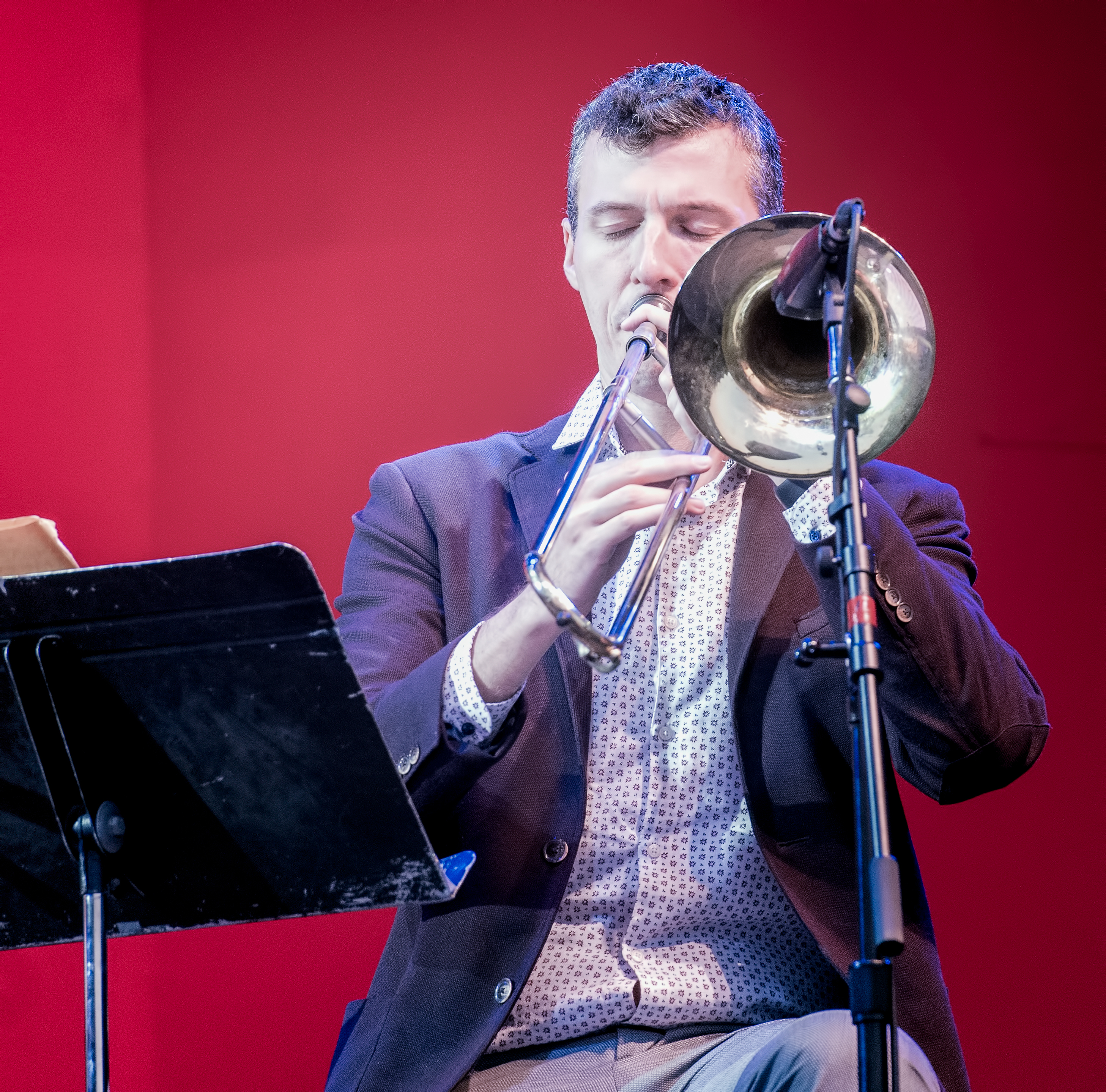 Nick Finzer with the Anat Cohen Tentet at the Monterey Jazz Festival 2018