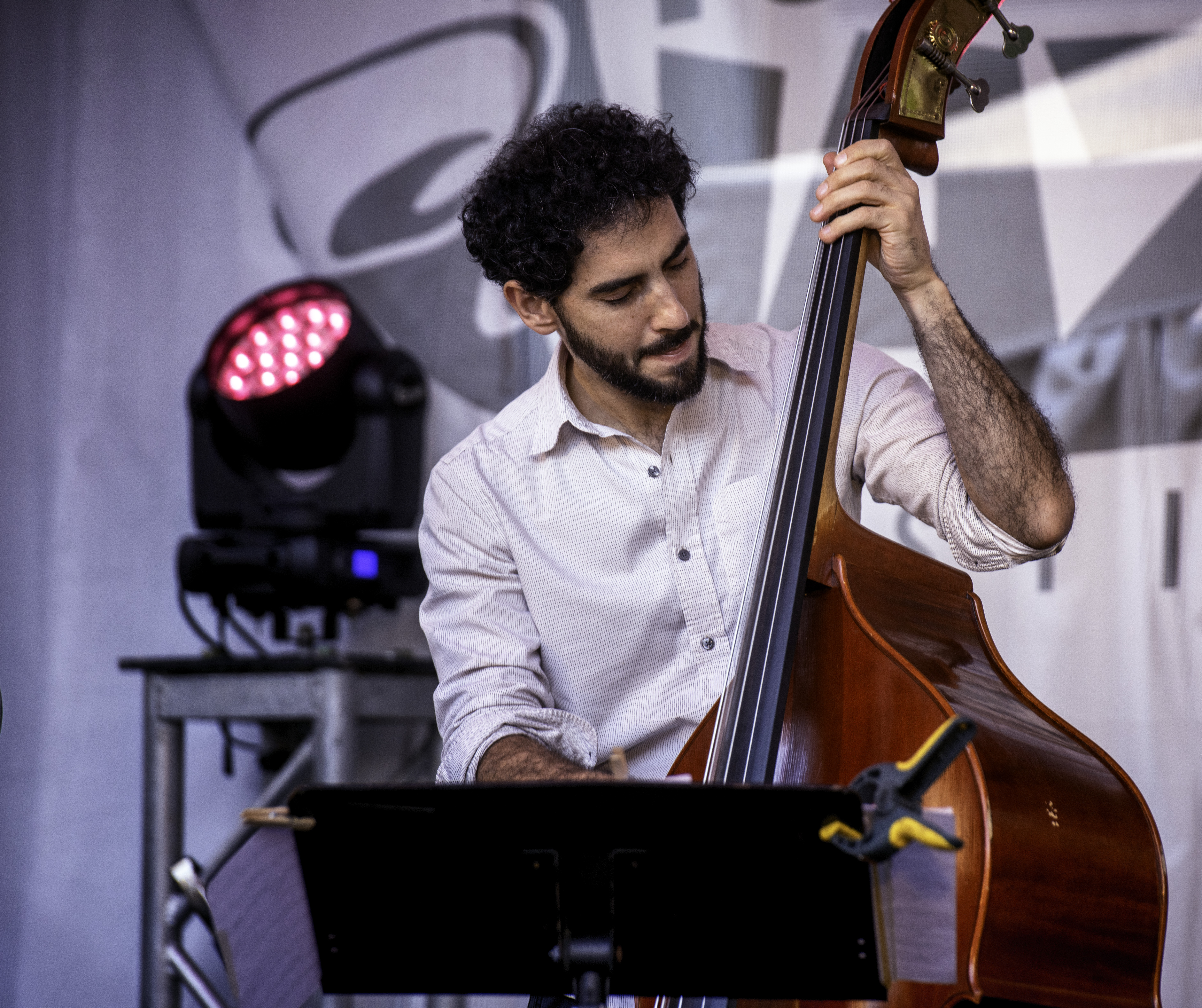 Pable Menares with Melissa Aldana at the Toronto Jazz Festival 2019